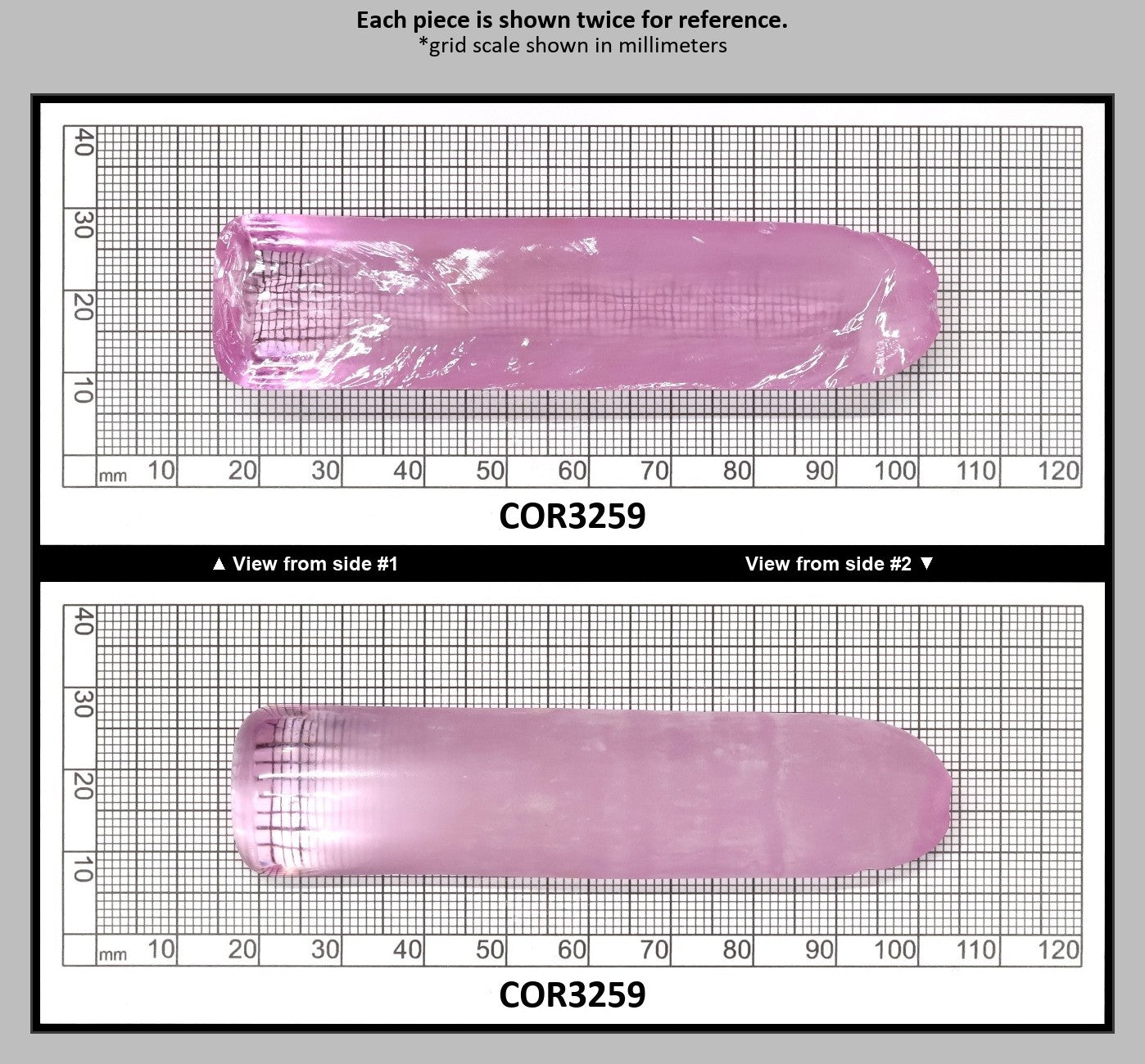 Djeva Very Light Pink #1 Lab Created Corundum Sapphire Faceting Rough for Gem Cutting - DISCONTINUED - Various Sizes - Split Boule : COR3259