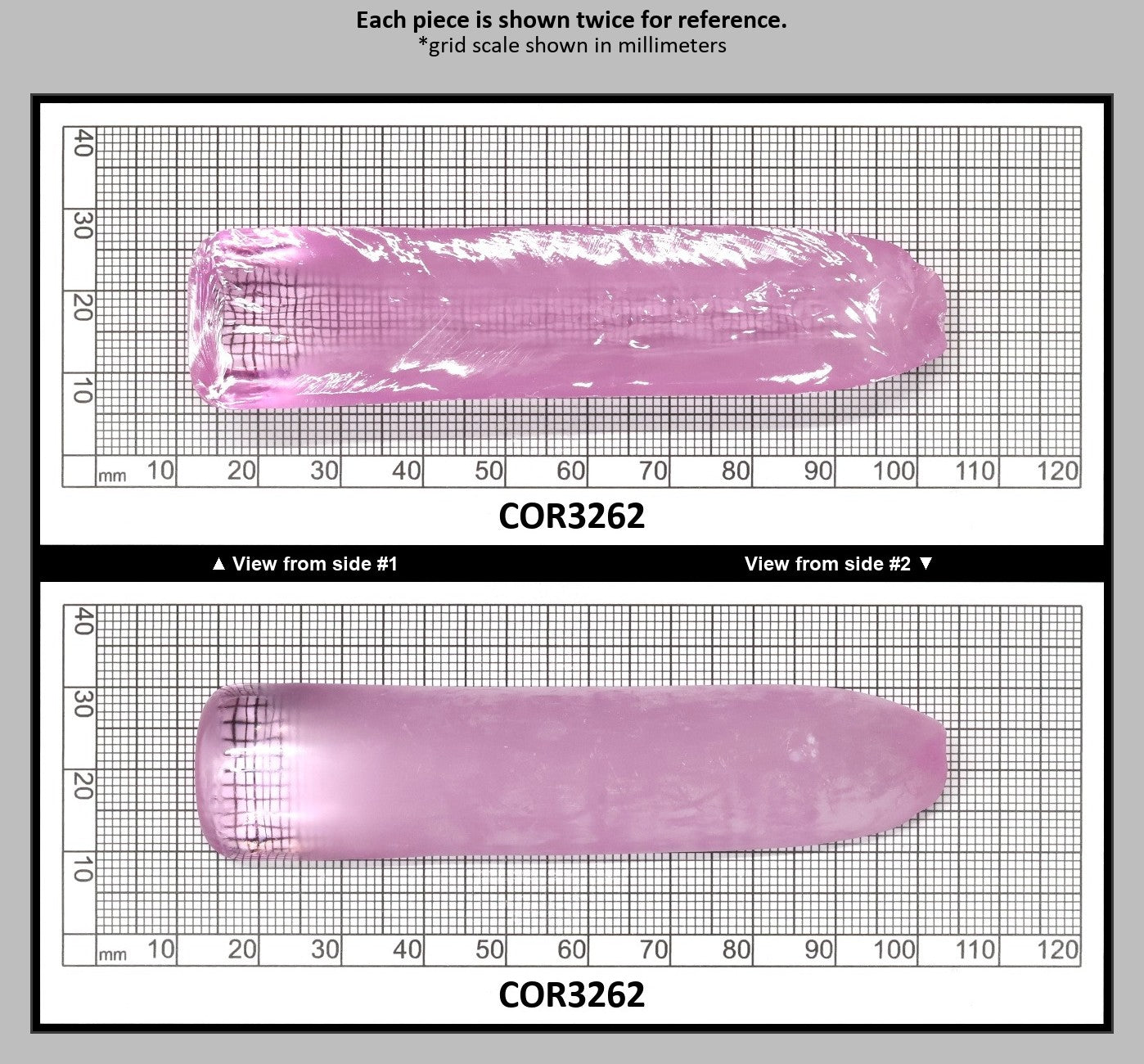 Djeva Very Light Pink #1 Lab Created Corundum Sapphire Faceting Rough for Gem Cutting - DISCONTINUED - Various Sizes - Split Boule : COR3262