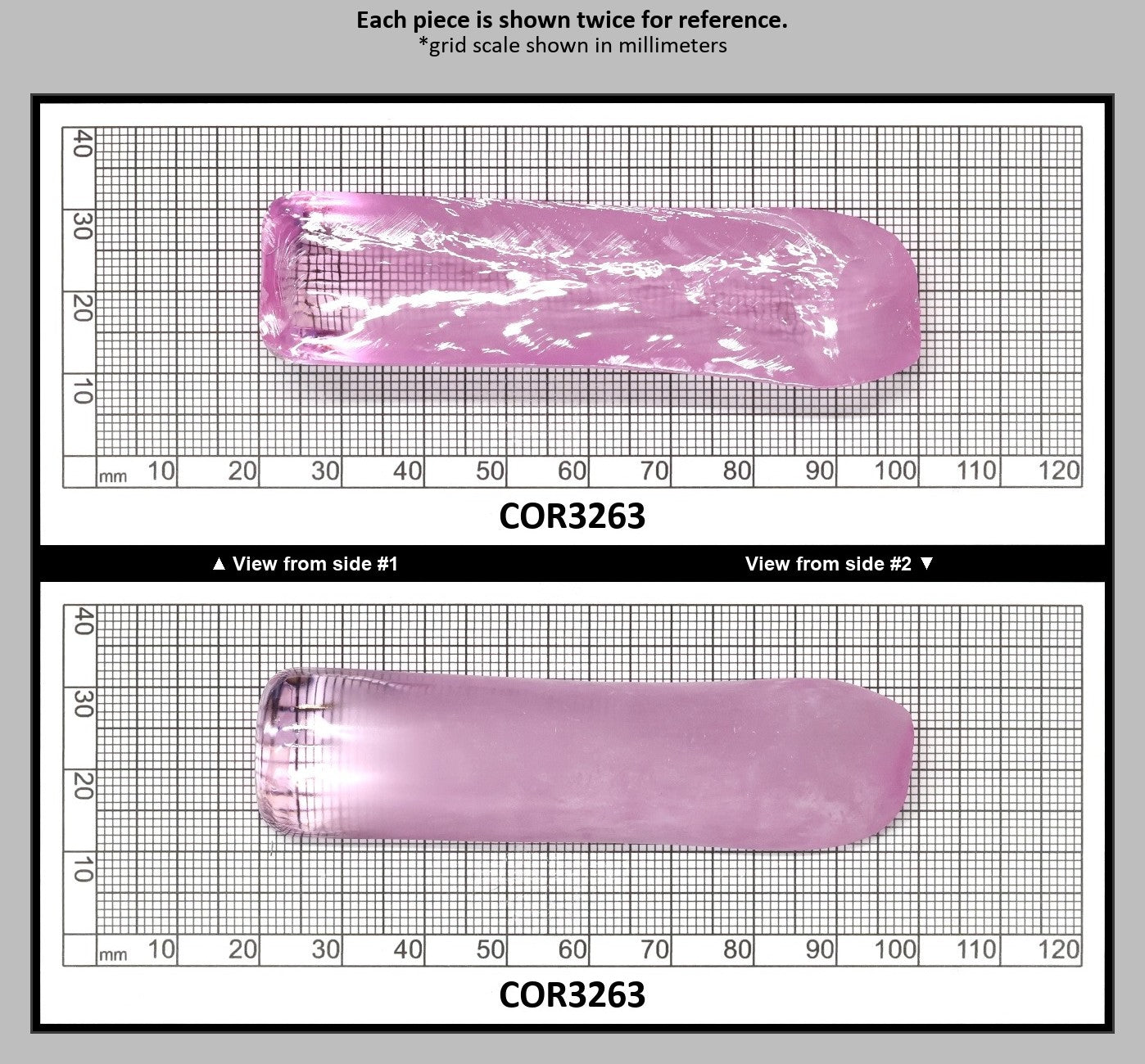 Djeva Very Light Pink #1 Lab Created Corundum Sapphire Faceting Rough for Gem Cutting - DISCONTINUED - Various Sizes - Split Boule : COR3263
