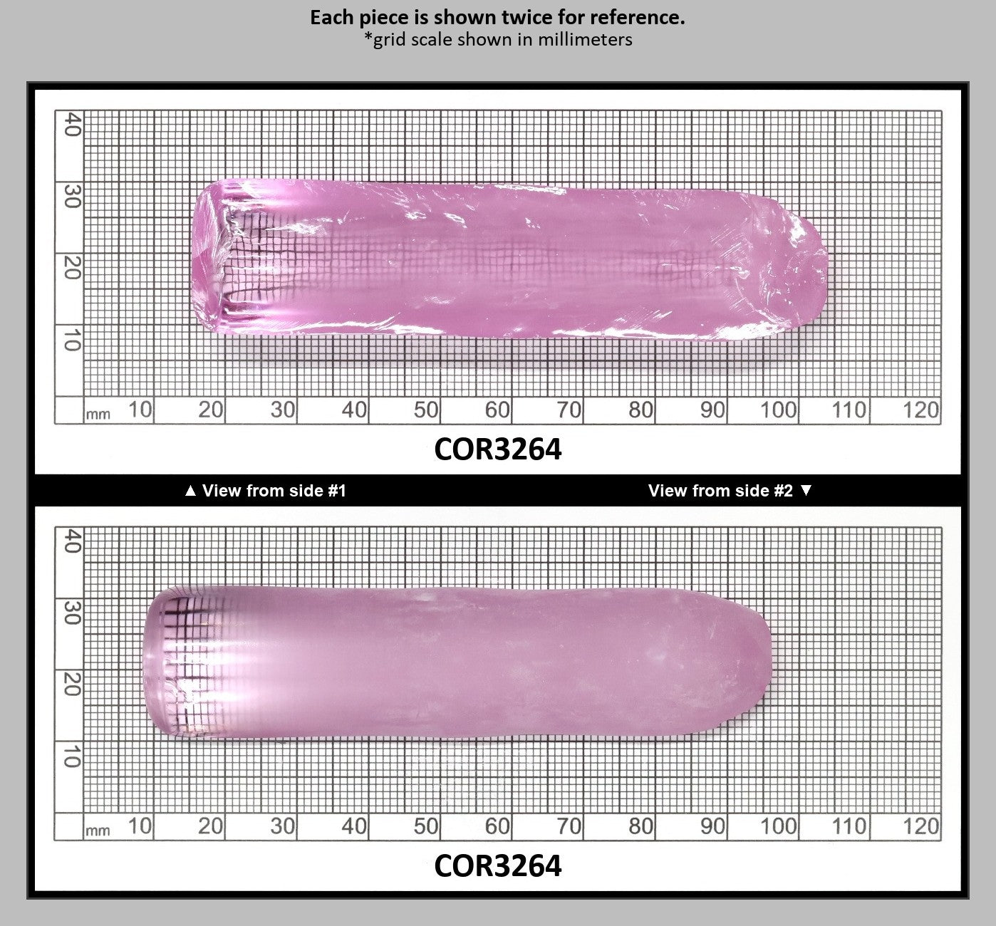 Djeva Very Light Pink #1 Lab Created Corundum Sapphire Faceting Rough for Gem Cutting - DISCONTINUED - Various Sizes - Split Boule : COR3264