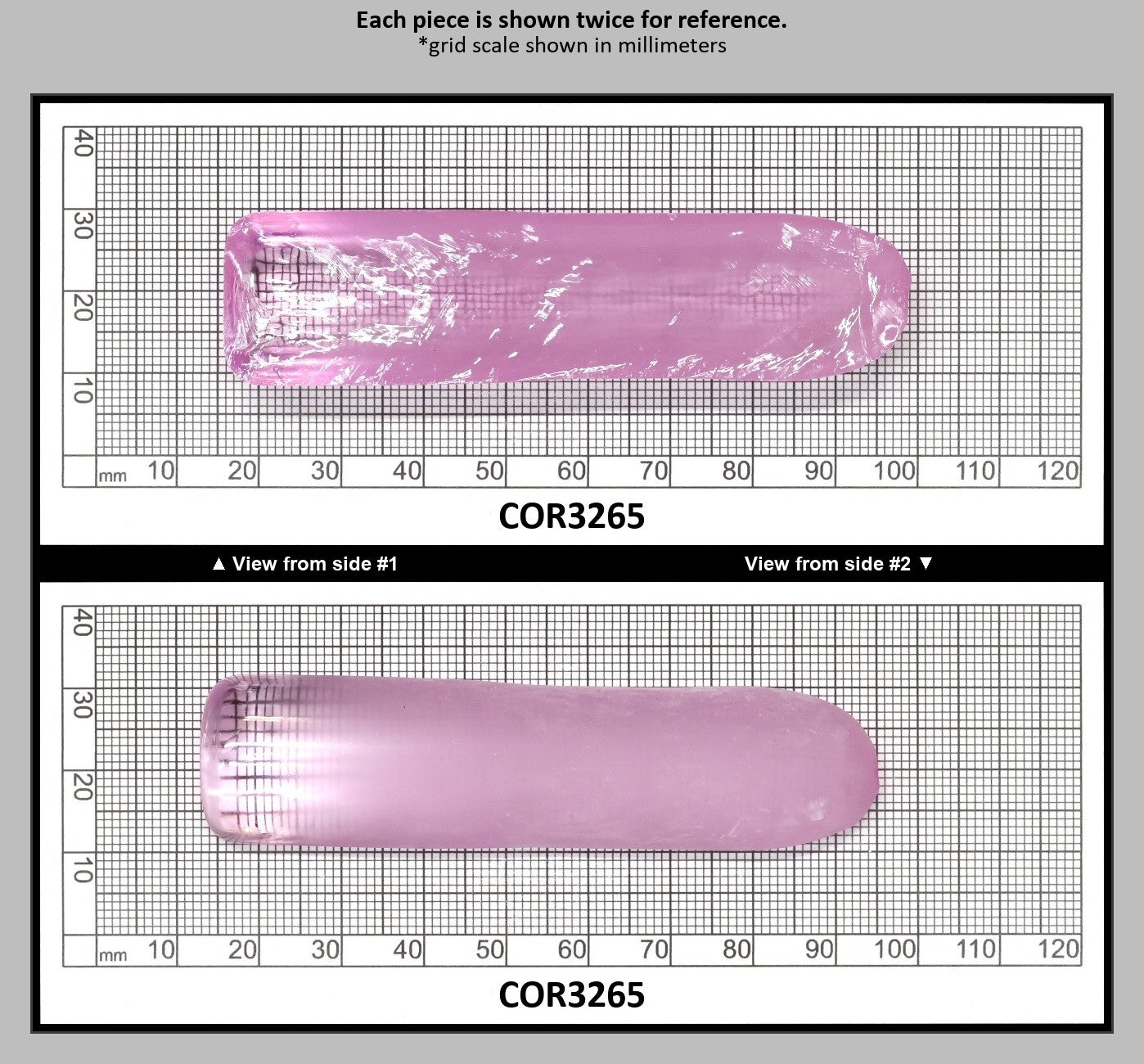 Djeva Very Light Pink #1 Lab Created Corundum Sapphire Faceting Rough for Gem Cutting - DISCONTINUED - Various Sizes - Split Boule : COR3265