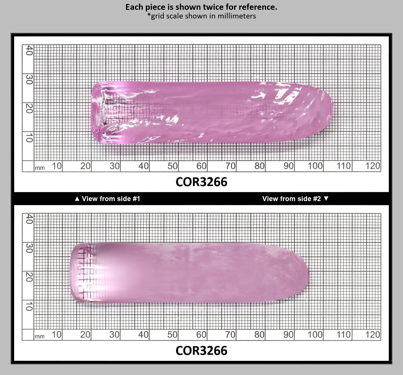Djeva Very Light Pink #1 Lab Created Corundum Sapphire Faceting Rough for Gem Cutting - DISCONTINUED - Various Sizes - Split Boule : COR3266