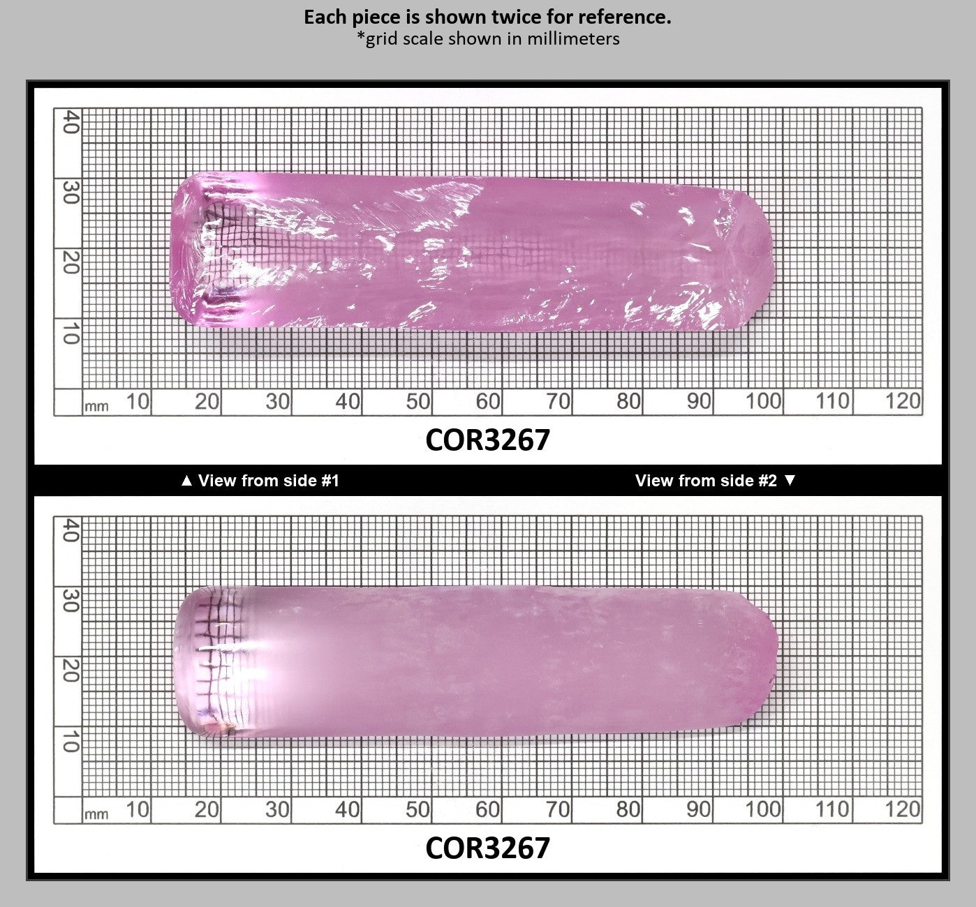 Djeva Very Light Pink #1 Lab Created Corundum Sapphire Faceting Rough for Gem Cutting - DISCONTINUED - Various Sizes - Split Boule : COR3267