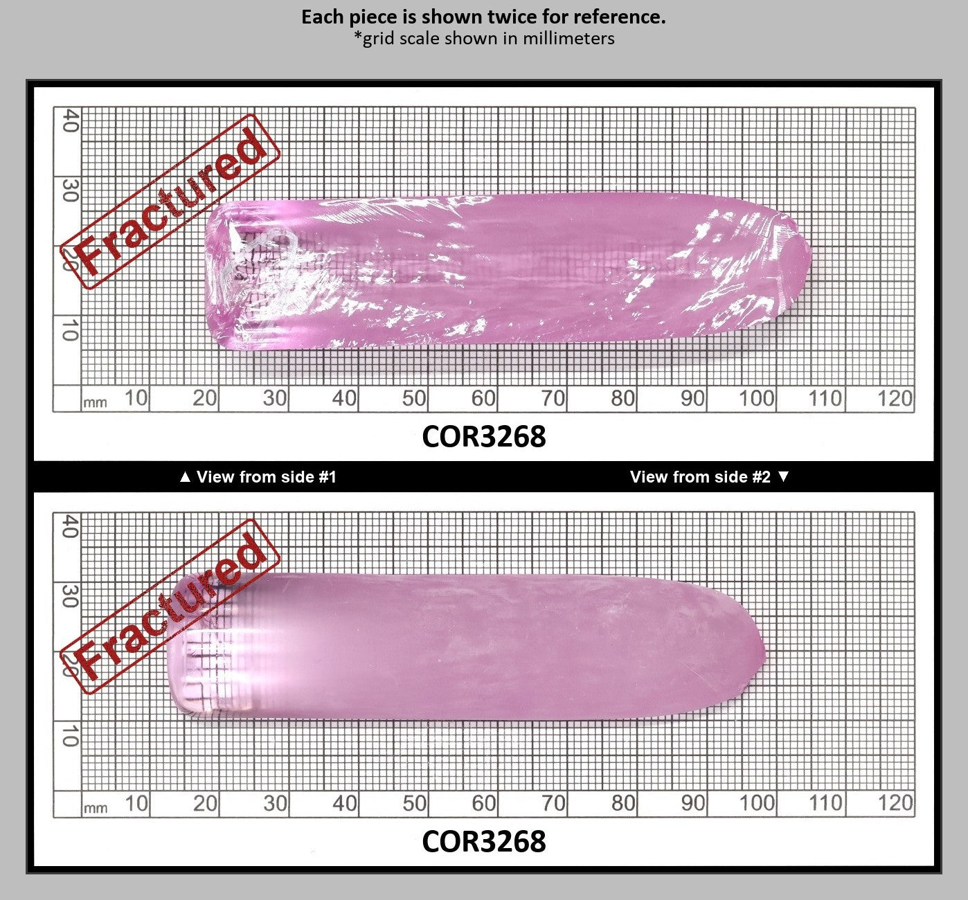 Djeva Very Light Pink #1 Lab Created Corundum Sapphire Faceting Rough for Gem Cutting - DISCONTINUED - Various Sizes - Split Boule : COR3268