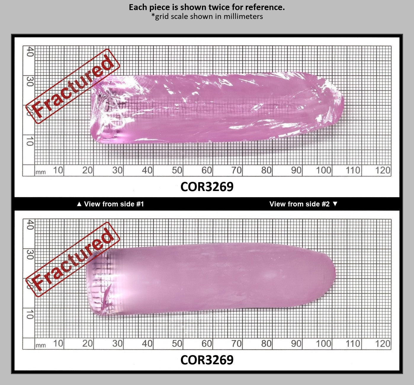 Djeva Very Light Pink #1 Lab Created Corundum Sapphire Faceting Rough for Gem Cutting - DISCONTINUED - Various Sizes - Split Boule : COR3269