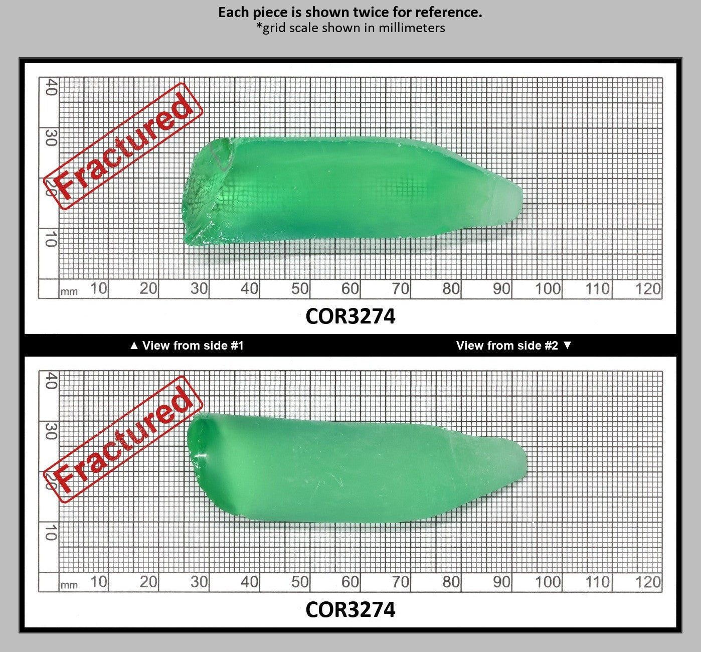 Light Green #73 Lab Created Corundum Sapphire Faceting Rough for Gem Cutting - Various Sizes - Split Boule : COR3274