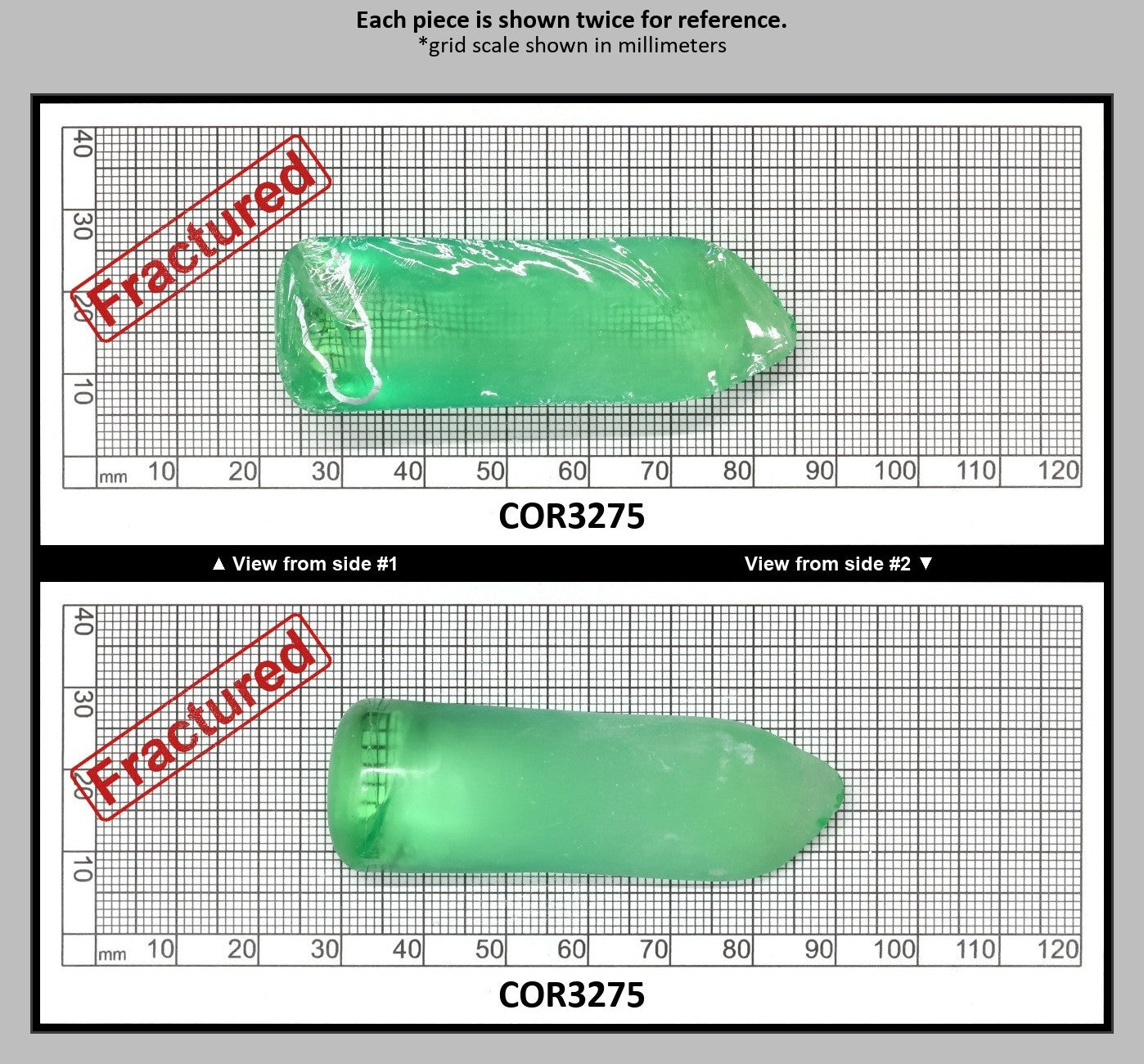 Light Green #73 Lab Created Corundum Sapphire Faceting Rough for Gem Cutting - Various Sizes - Split Boule : COR3275