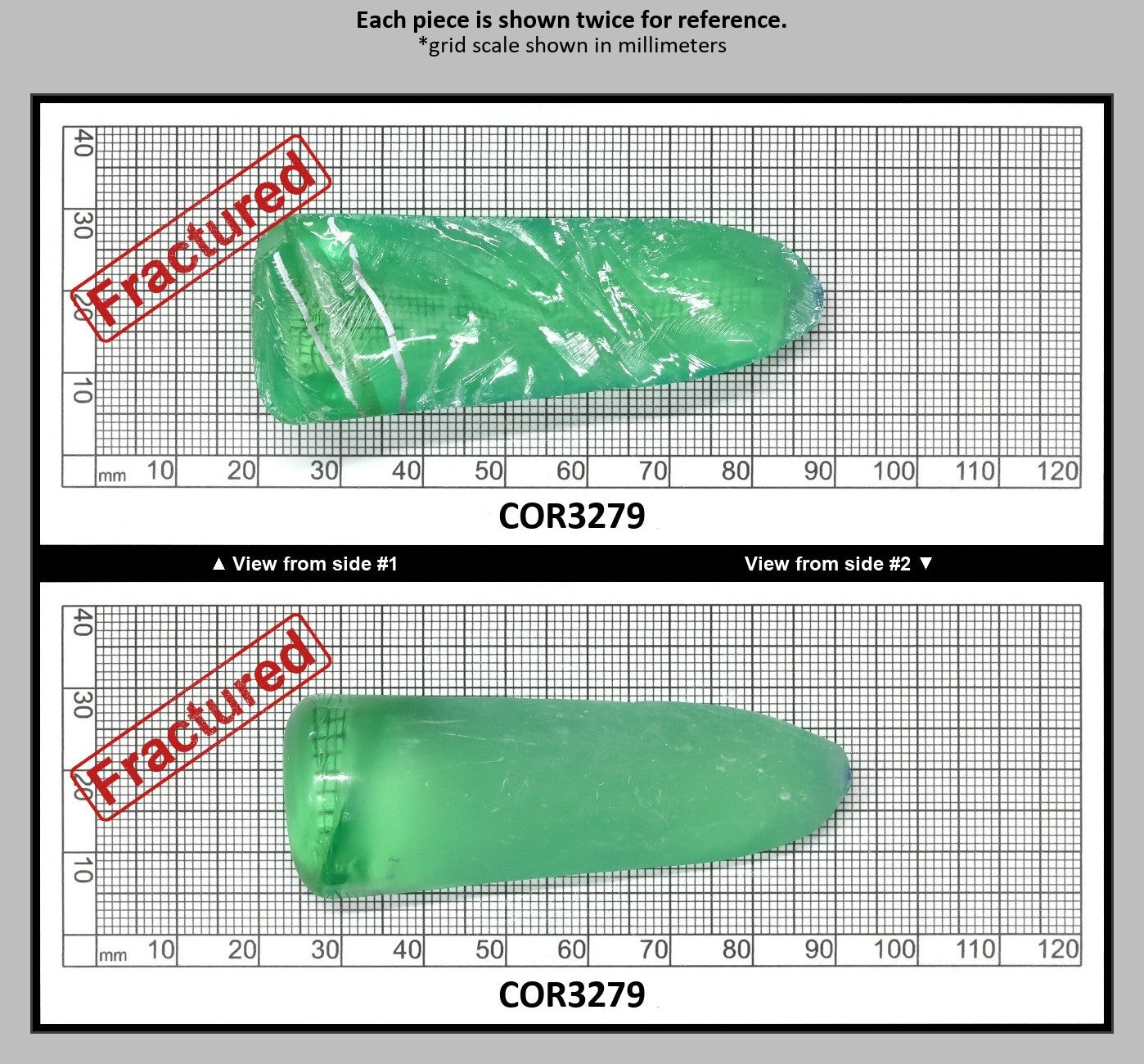 Light Green #73 Lab Created Corundum Sapphire Faceting Rough for Gem Cutting - Various Sizes - Split Boule : COR3279
