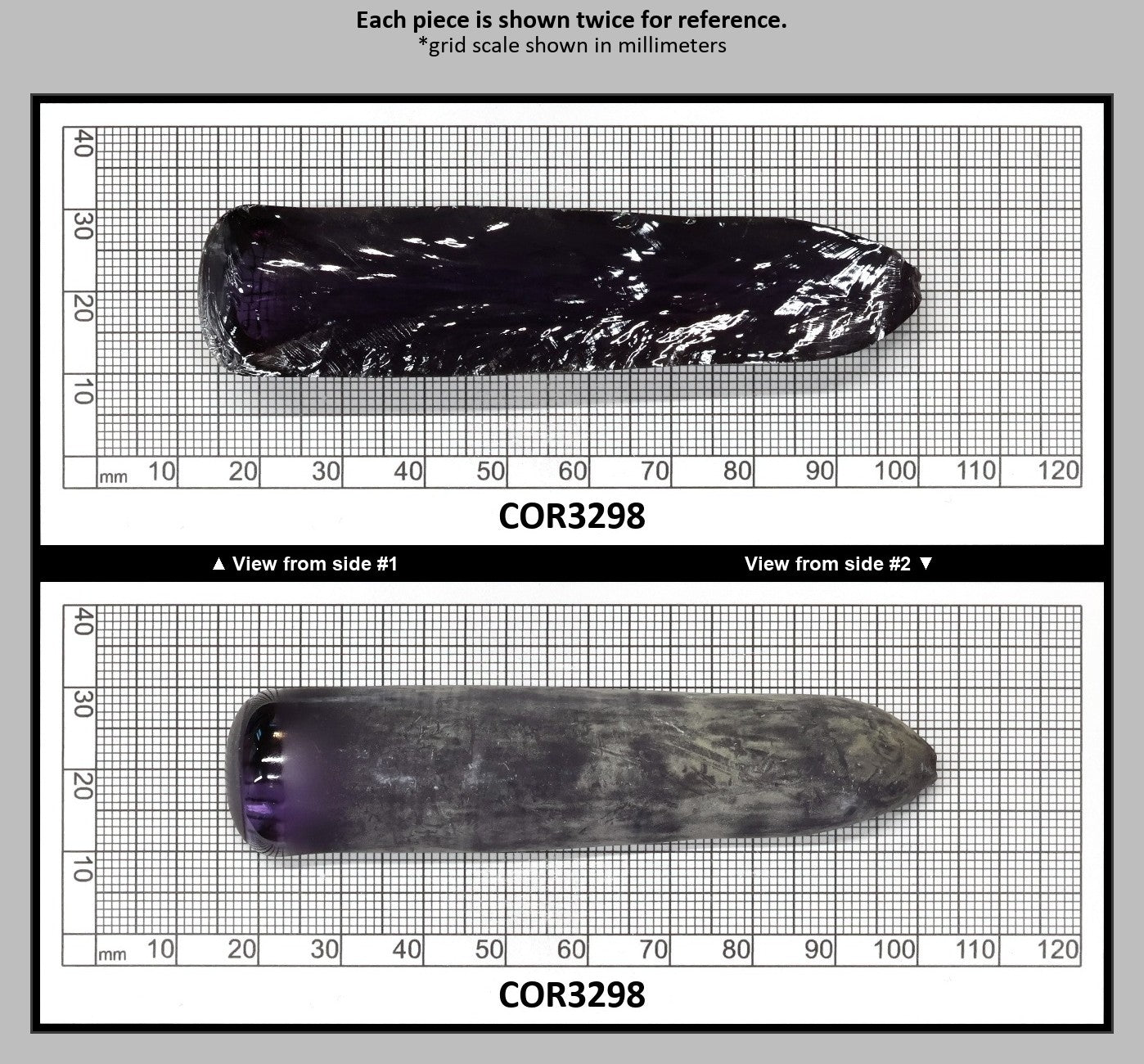 Djeva Alexandrite #47 Colored Lab Created Corundum Sapphire Faceting Rough for Gem Cutting - DISCONTINUED - Various Sizes - Split Boule : COR3298
