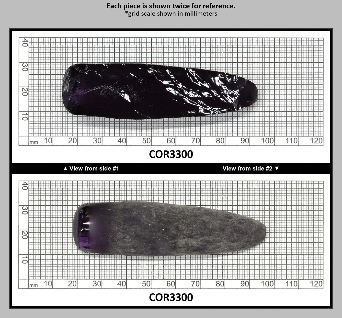 Djeva Alexandrite #47 Colored Lab Created Corundum Sapphire Faceting Rough for Gem Cutting - DISCONTINUED - Various Sizes - Split Boule : COR3300