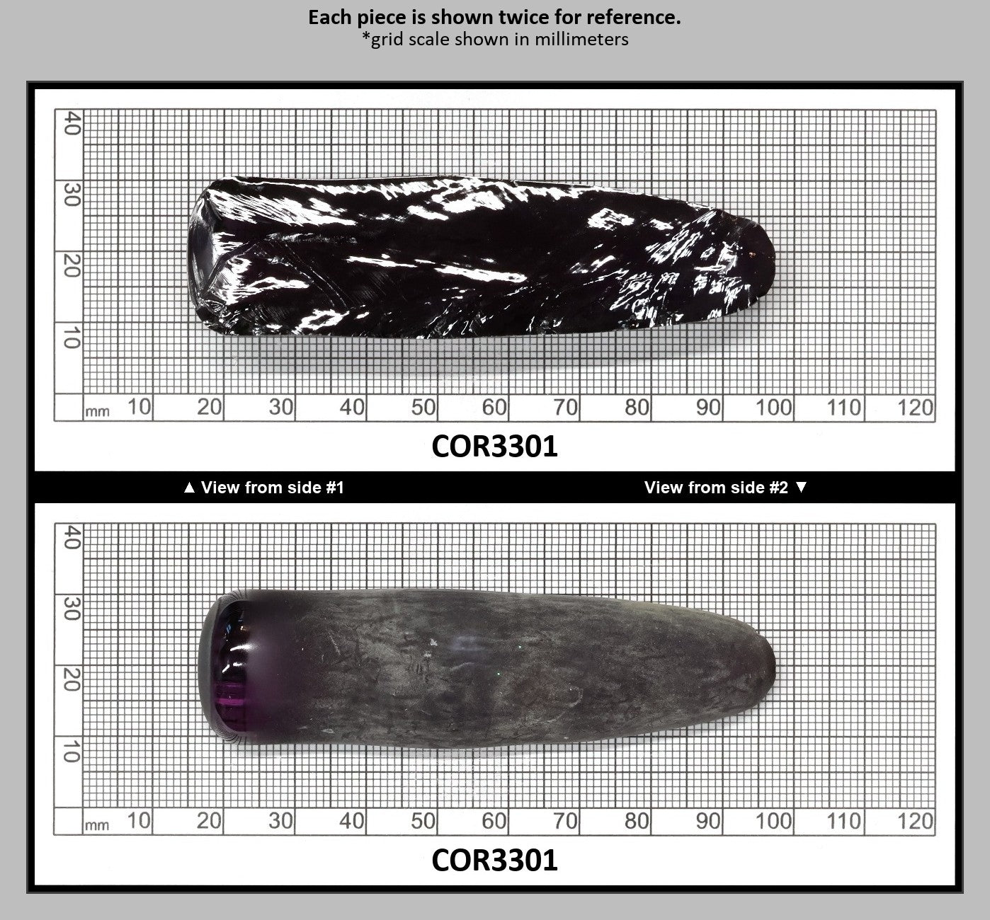 Djeva Alexandrite #47 Colored Lab Created Corundum Sapphire Faceting Rough for Gem Cutting - DISCONTINUED - Various Sizes - Split Boule : COR3301
