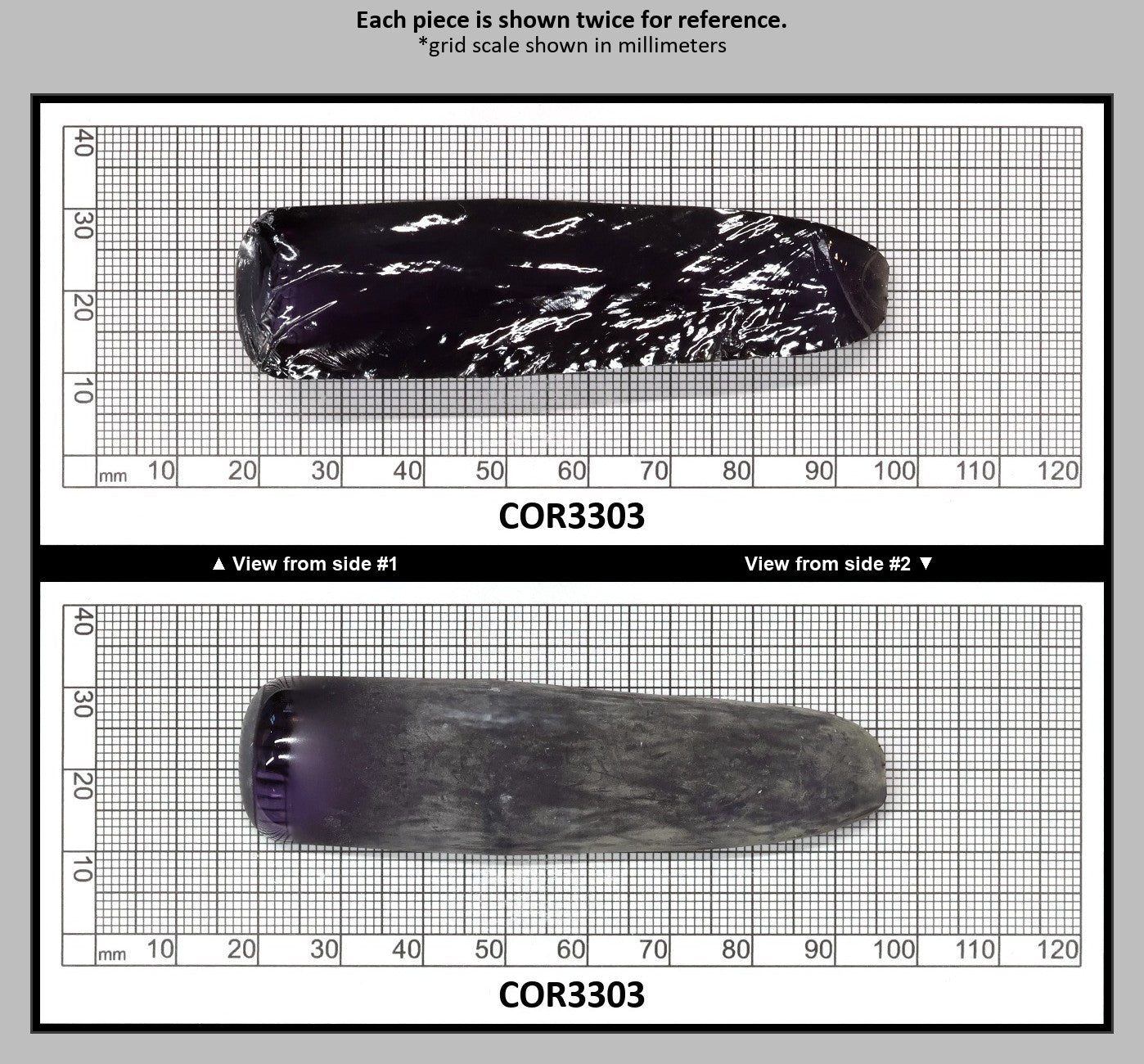 Djeva Alexandrite #47 Colored Lab Created Corundum Sapphire Faceting Rough for Gem Cutting - DISCONTINUED - Various Sizes - Split Boule : COR3303