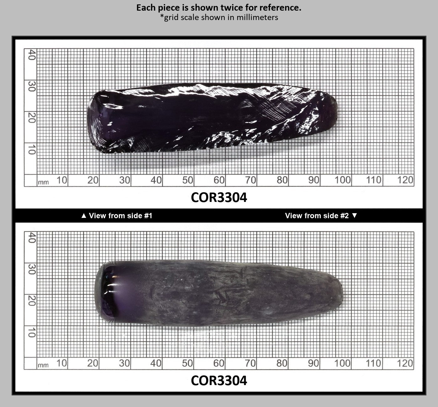 Djeva Alexandrite #47 Colored Lab Created Corundum Sapphire Faceting Rough for Gem Cutting - DISCONTINUED - Various Sizes - Split Boule : COR3304