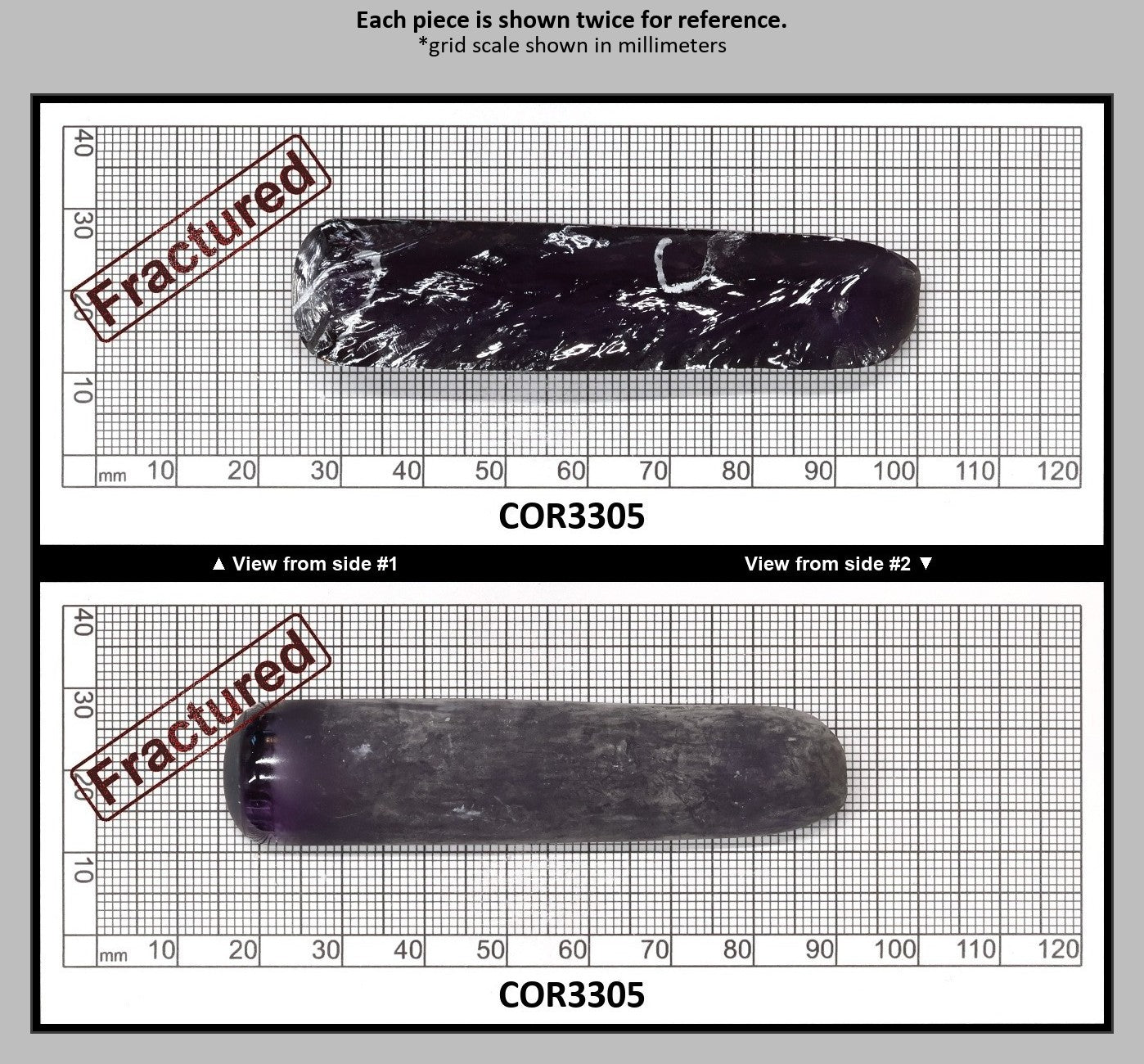 Djeva Alexandrite #47 Colored Lab Created Corundum Sapphire Faceting Rough for Gem Cutting - DISCONTINUED - Various Sizes - Split Boule : COR3305