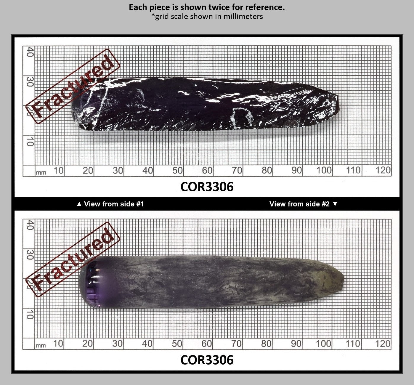 Djeva Alexandrite #47 Colored Lab Created Corundum Sapphire Faceting Rough for Gem Cutting - DISCONTINUED - Various Sizes - Split Boule : COR3306
