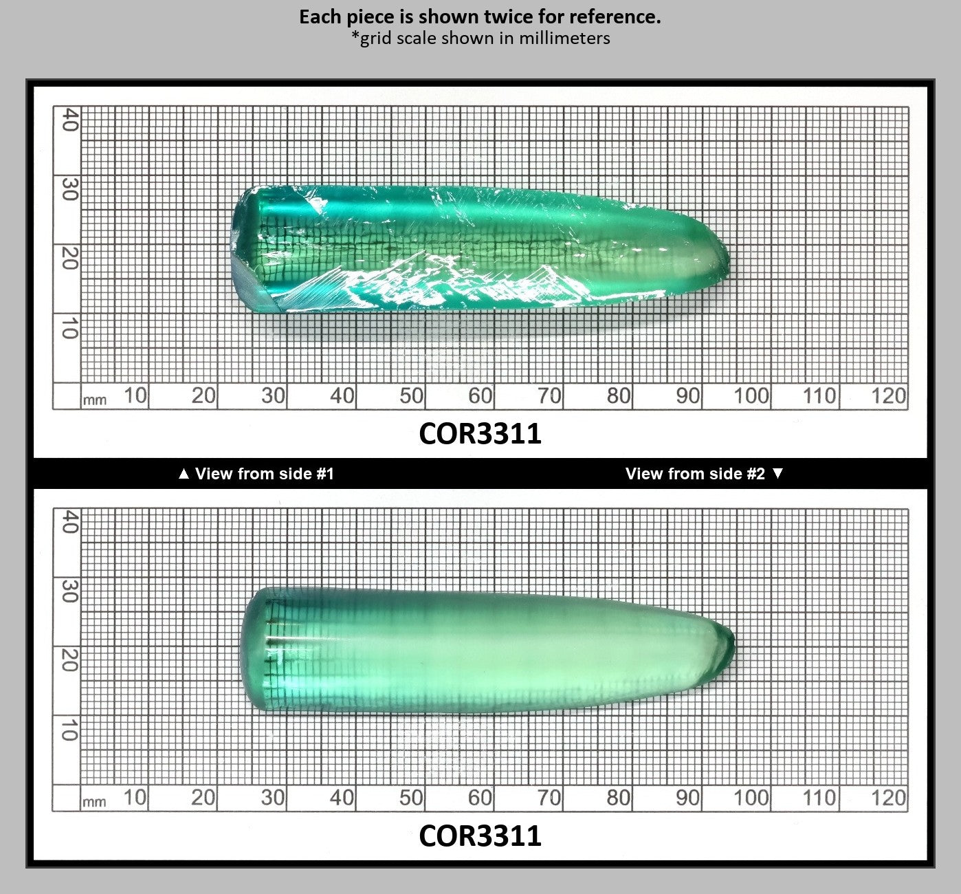 Light Paraiba Colored Lab Created Corundum Sapphire Faceting Rough for Gem Cutting - Various Sizes : COR3311