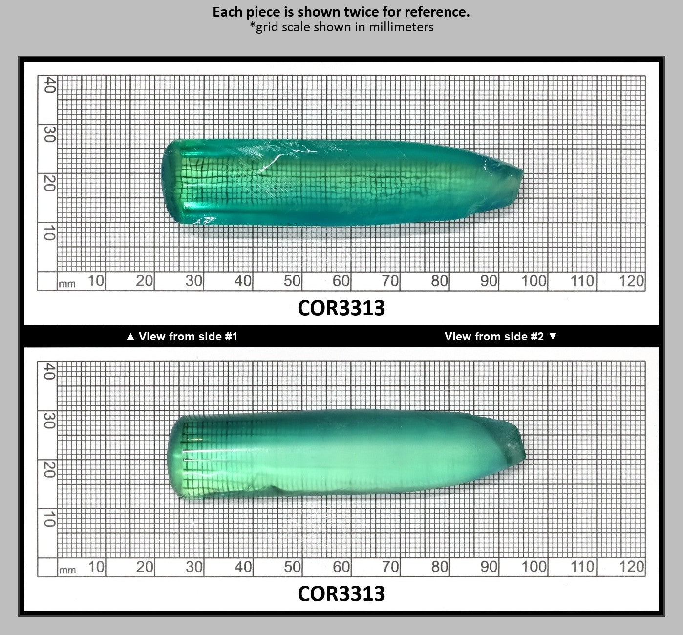Light Paraiba Colored Lab Created Corundum Sapphire Faceting Rough for Gem Cutting - Various Sizes : COR3313