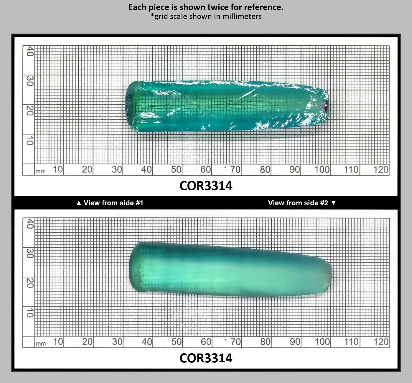 Light Paraiba Colored Lab Created Corundum Sapphire Faceting Rough for Gem Cutting - Various Sizes : COR3314