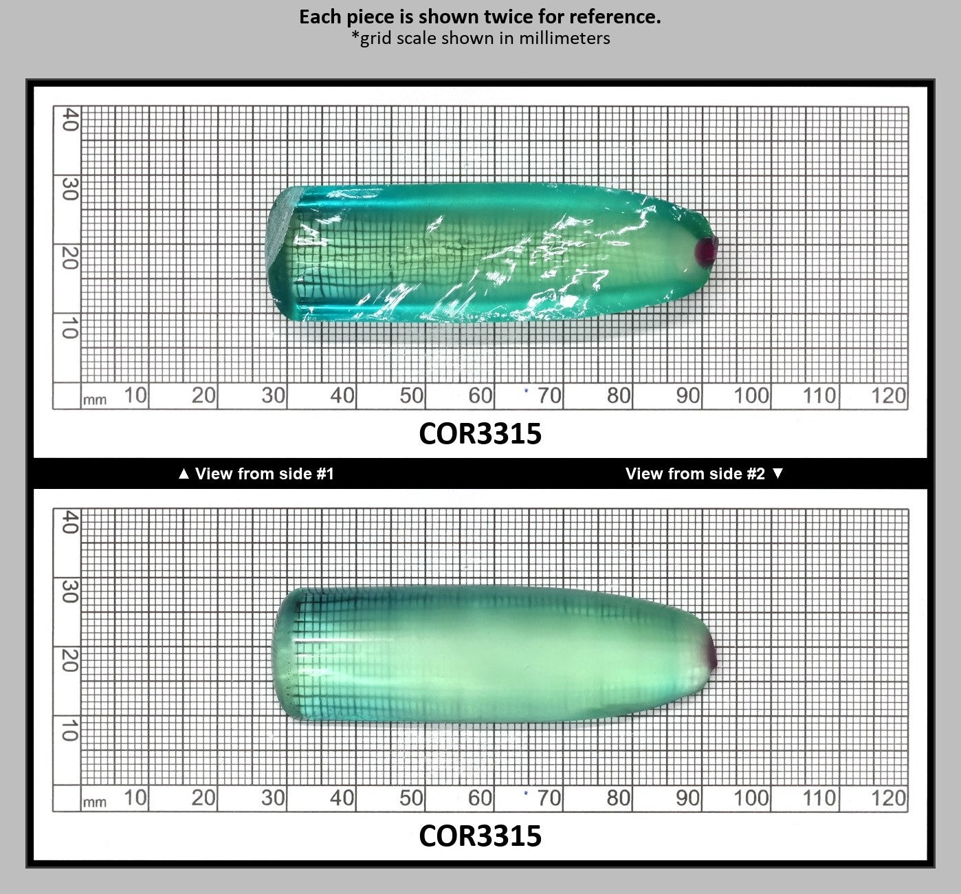 Light Paraiba Colored Lab Created Corundum Sapphire Faceting Rough for Gem Cutting - Various Sizes : COR3315