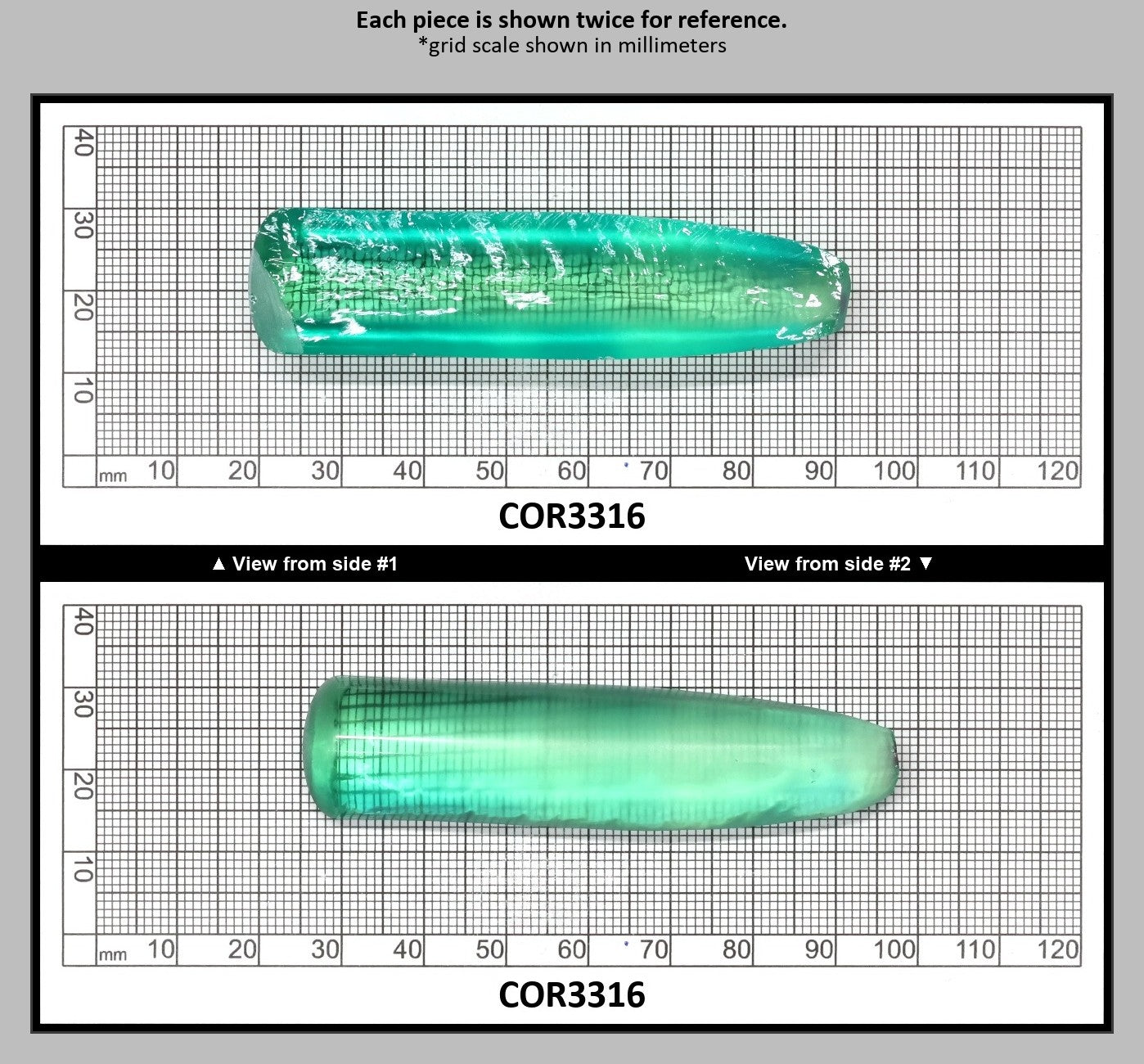 Light Paraiba Colored Lab Created Corundum Sapphire Faceting Rough for Gem Cutting - Various Sizes : COR3316