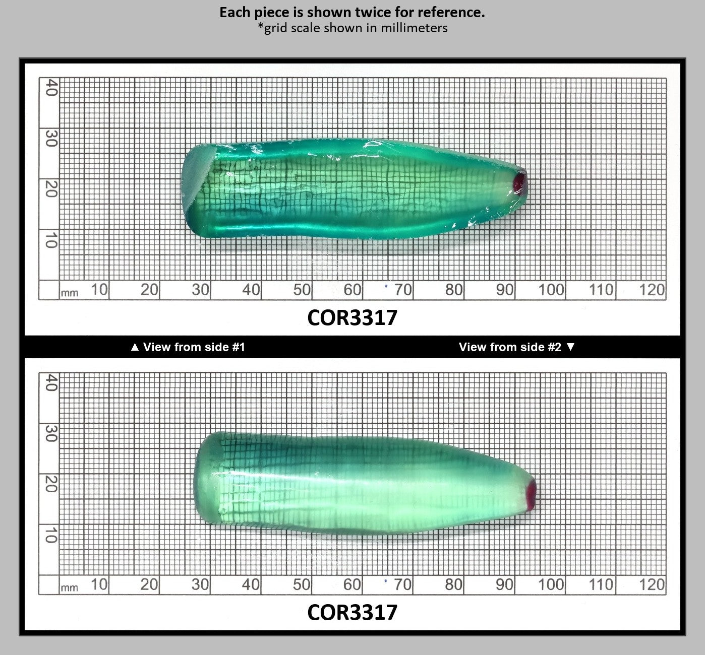 Light Paraiba Colored Lab Created Corundum Sapphire Faceting Rough for Gem Cutting - Various Sizes : COR3317