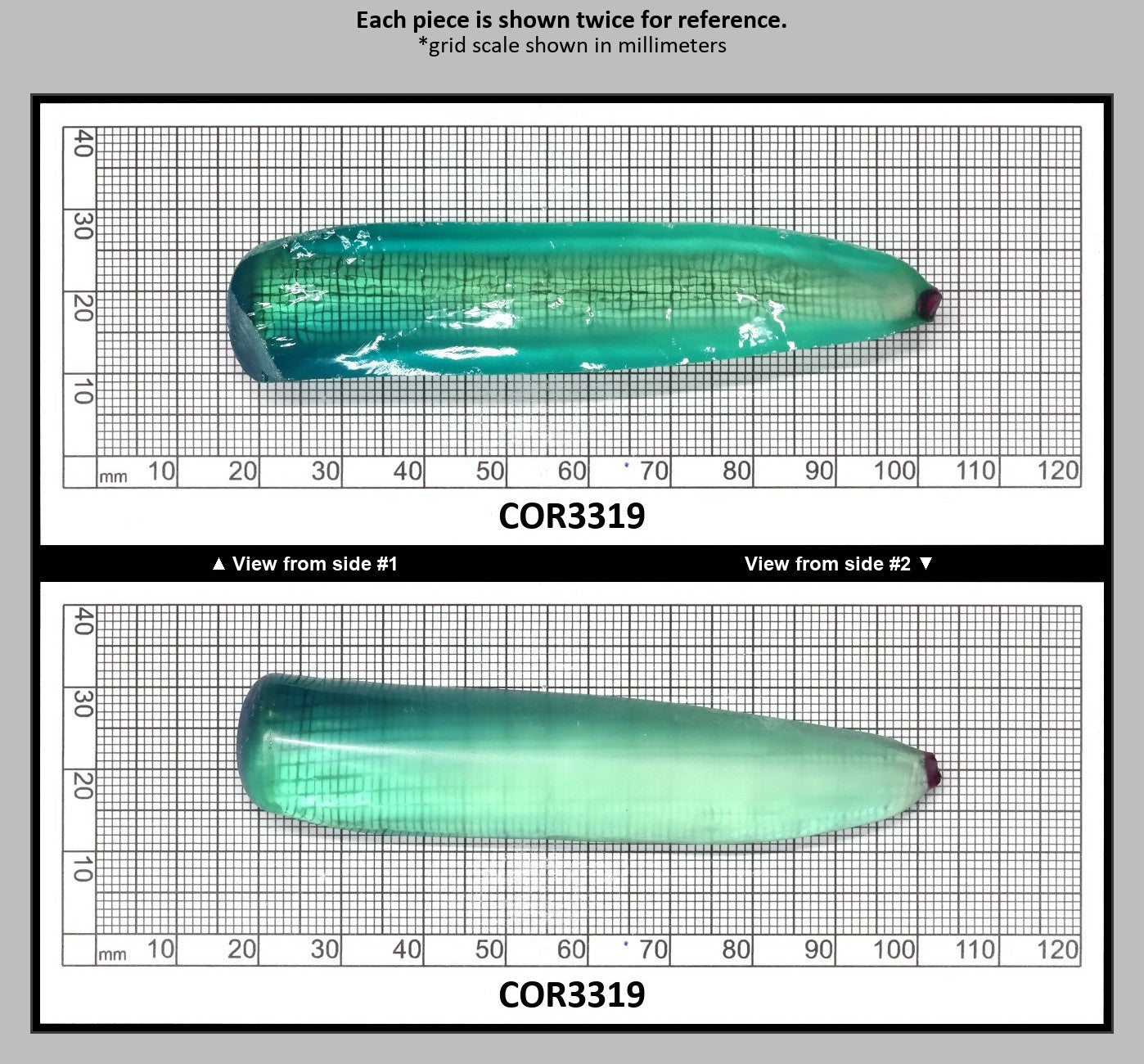 Light Paraiba Colored Lab Created Corundum Sapphire Faceting Rough for Gem Cutting - Various Sizes : COR3319