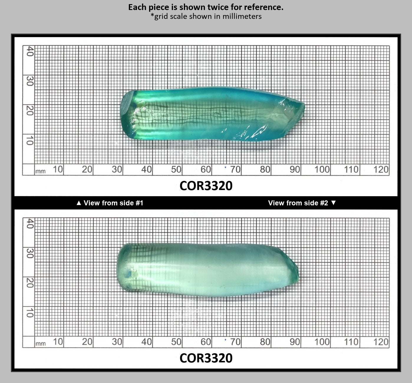 Light Paraiba Colored Lab Created Corundum Sapphire Faceting Rough for Gem Cutting - Various Sizes : COR3320