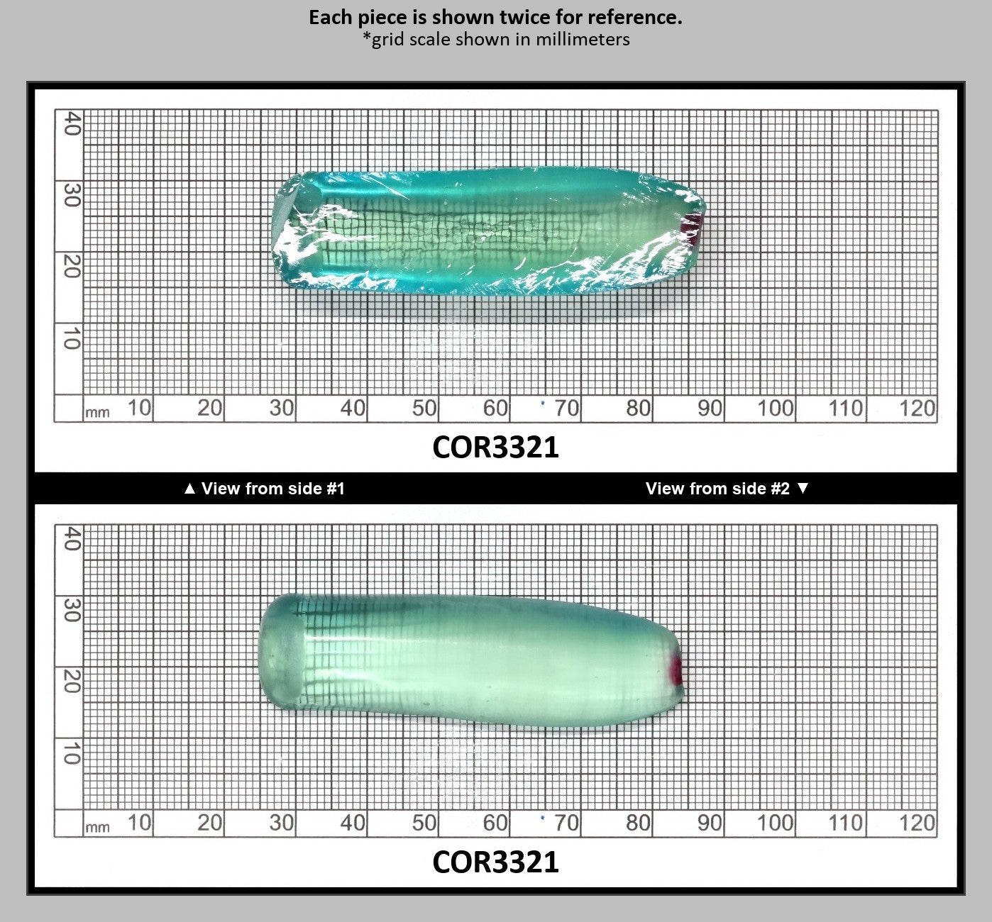 Light Paraiba Colored Lab Created Corundum Sapphire Faceting Rough for Gem Cutting - Various Sizes : COR3321