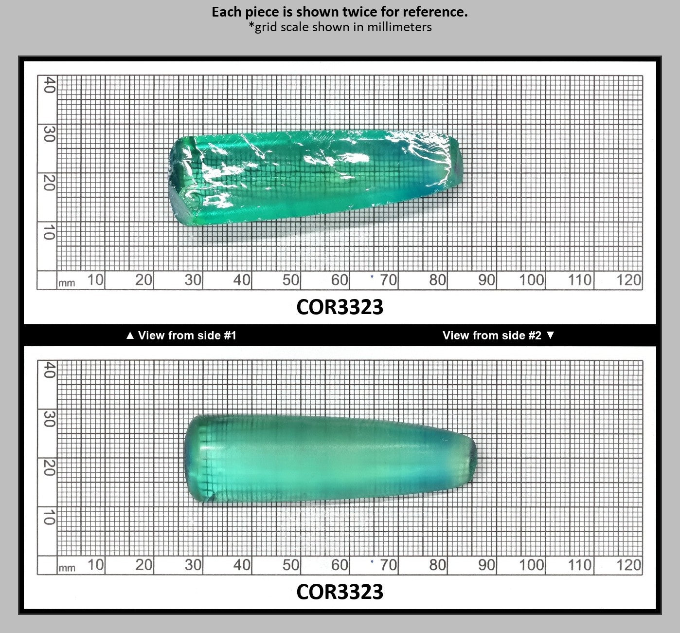 Light Paraiba Colored Lab Created Corundum Sapphire Faceting Rough for Gem Cutting - Various Sizes : COR3323