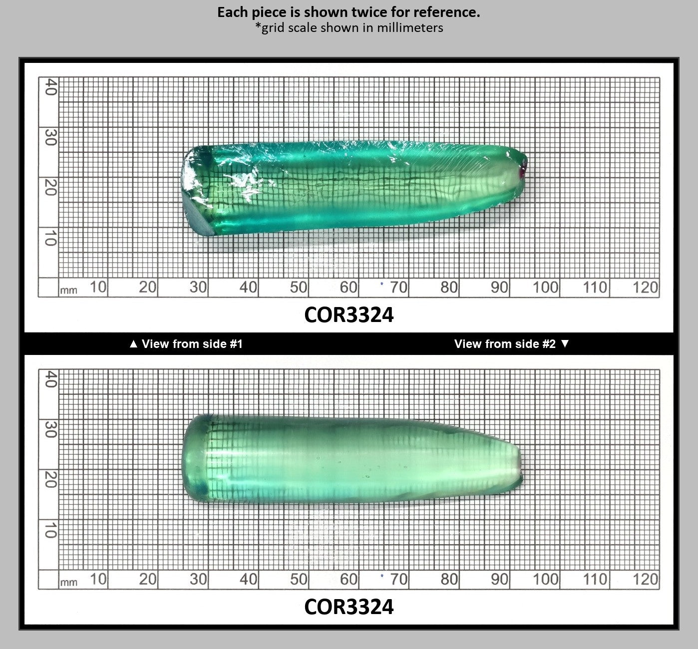 Light Paraiba Colored Lab Created Corundum Sapphire Faceting Rough for Gem Cutting - Various Sizes : COR3324