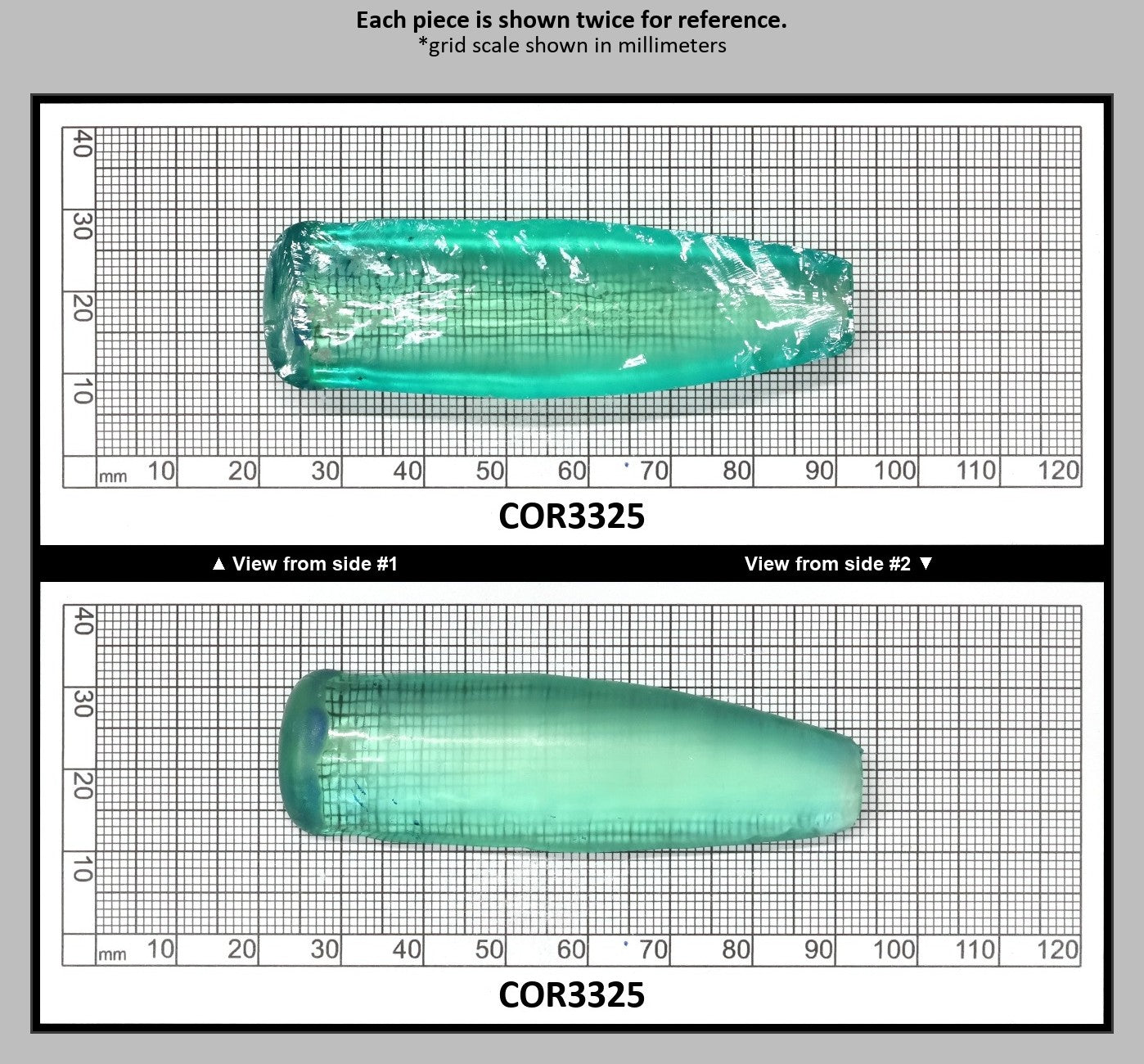 Light Paraiba Colored Lab Created Corundum Sapphire Faceting Rough for Gem Cutting - Various Sizes : COR3325