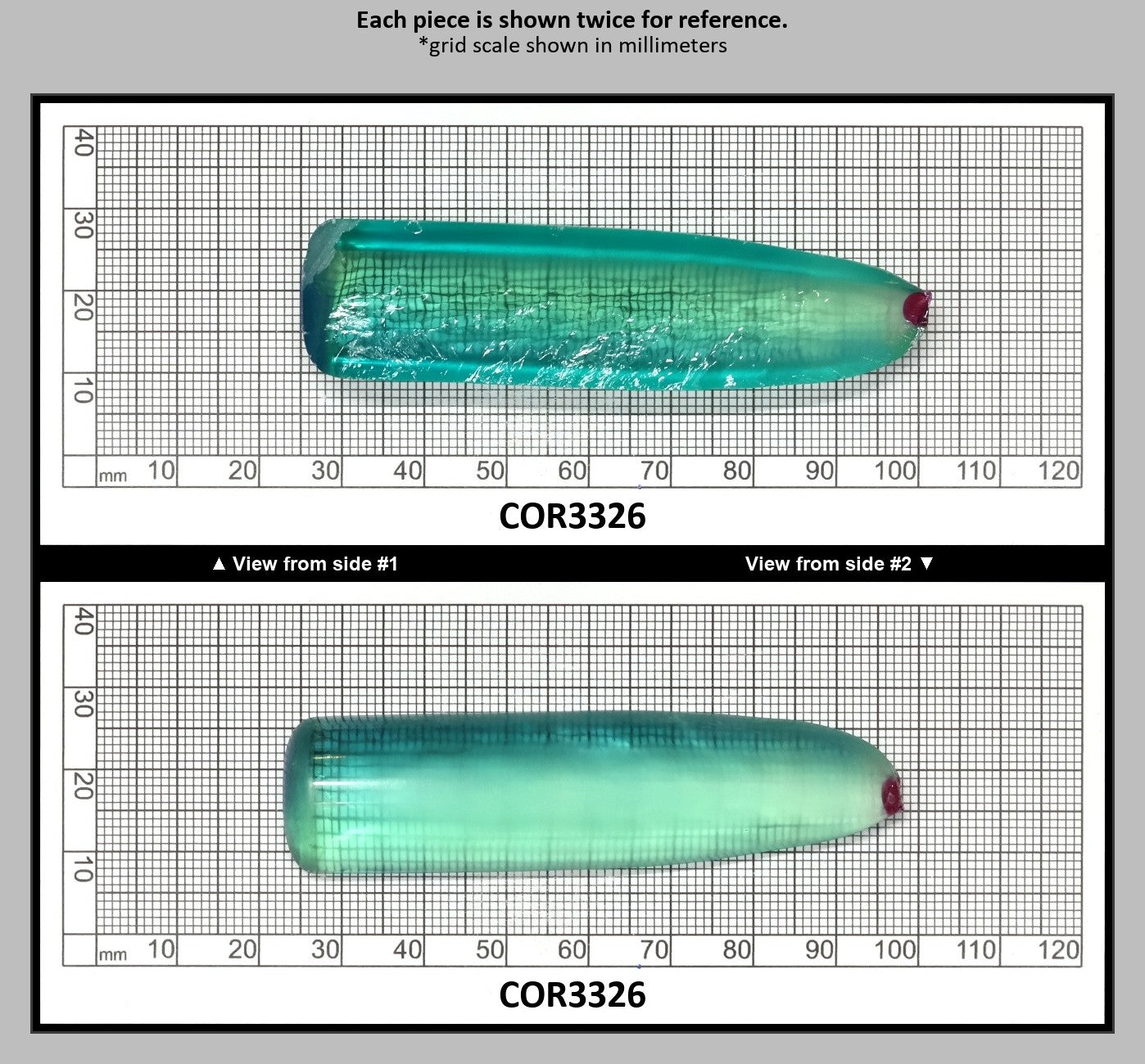 Light Paraiba Colored Lab Created Corundum Sapphire Faceting Rough for Gem Cutting - Various Sizes : COR3326