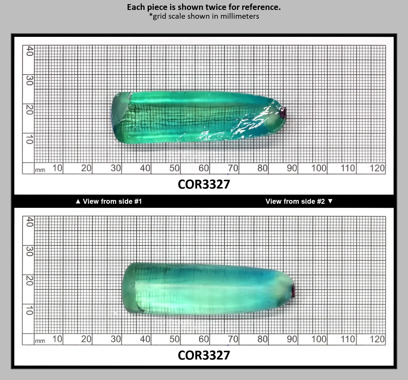 Light Paraiba Colored Lab Created Corundum Sapphire Faceting Rough for Gem Cutting - Various Sizes : COR3327