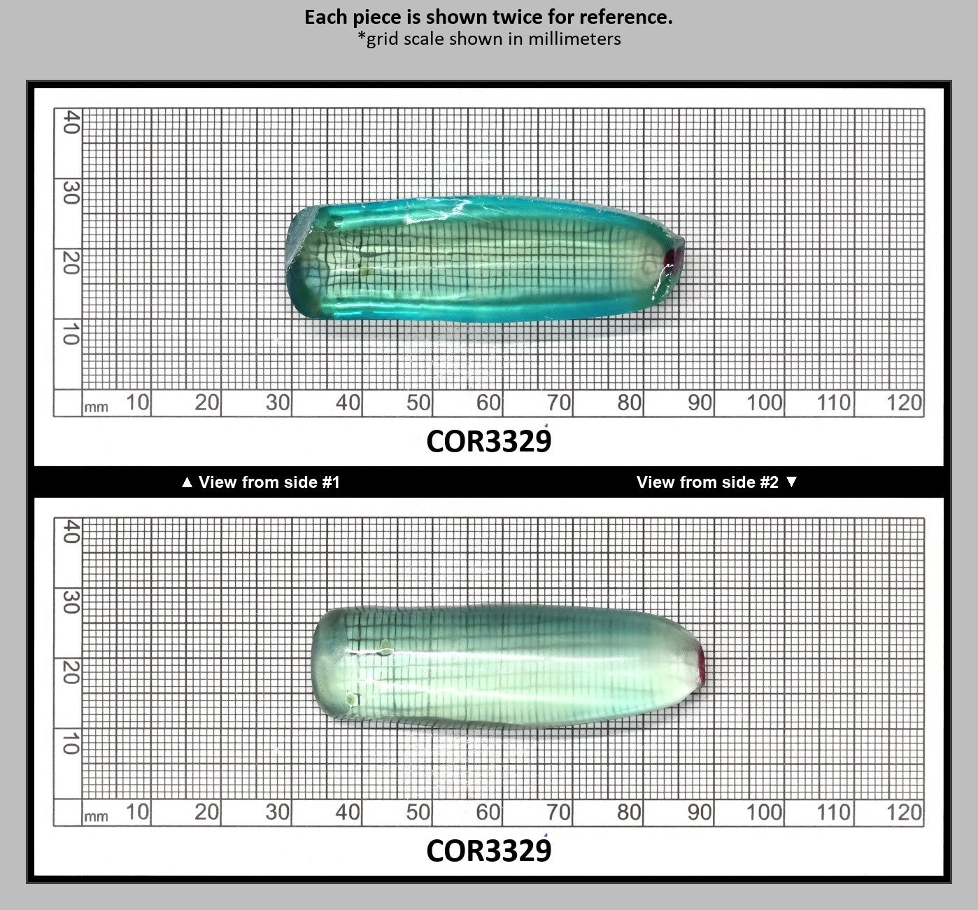 Light Paraiba Colored Lab Created Corundum Sapphire Faceting Rough for Gem Cutting - Various Sizes : COR3329