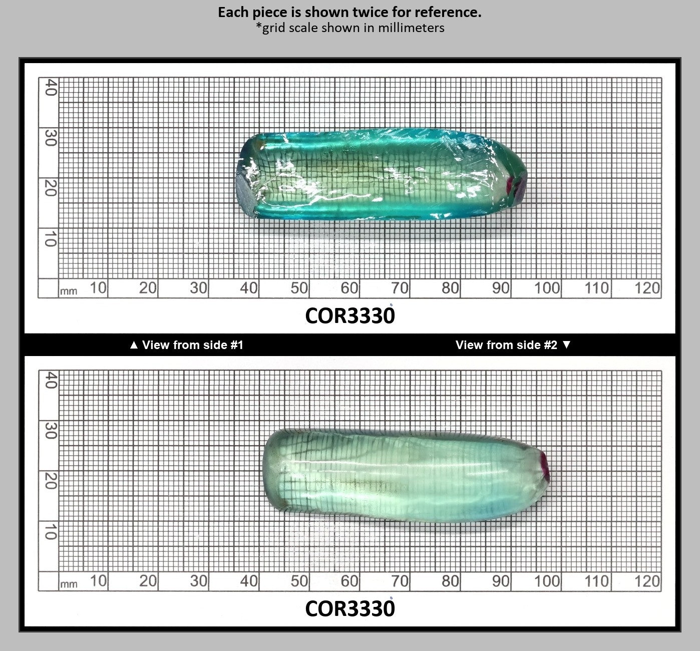 Light Paraiba Colored Lab Created Corundum Sapphire Faceting Rough for Gem Cutting - Various Sizes : COR3330