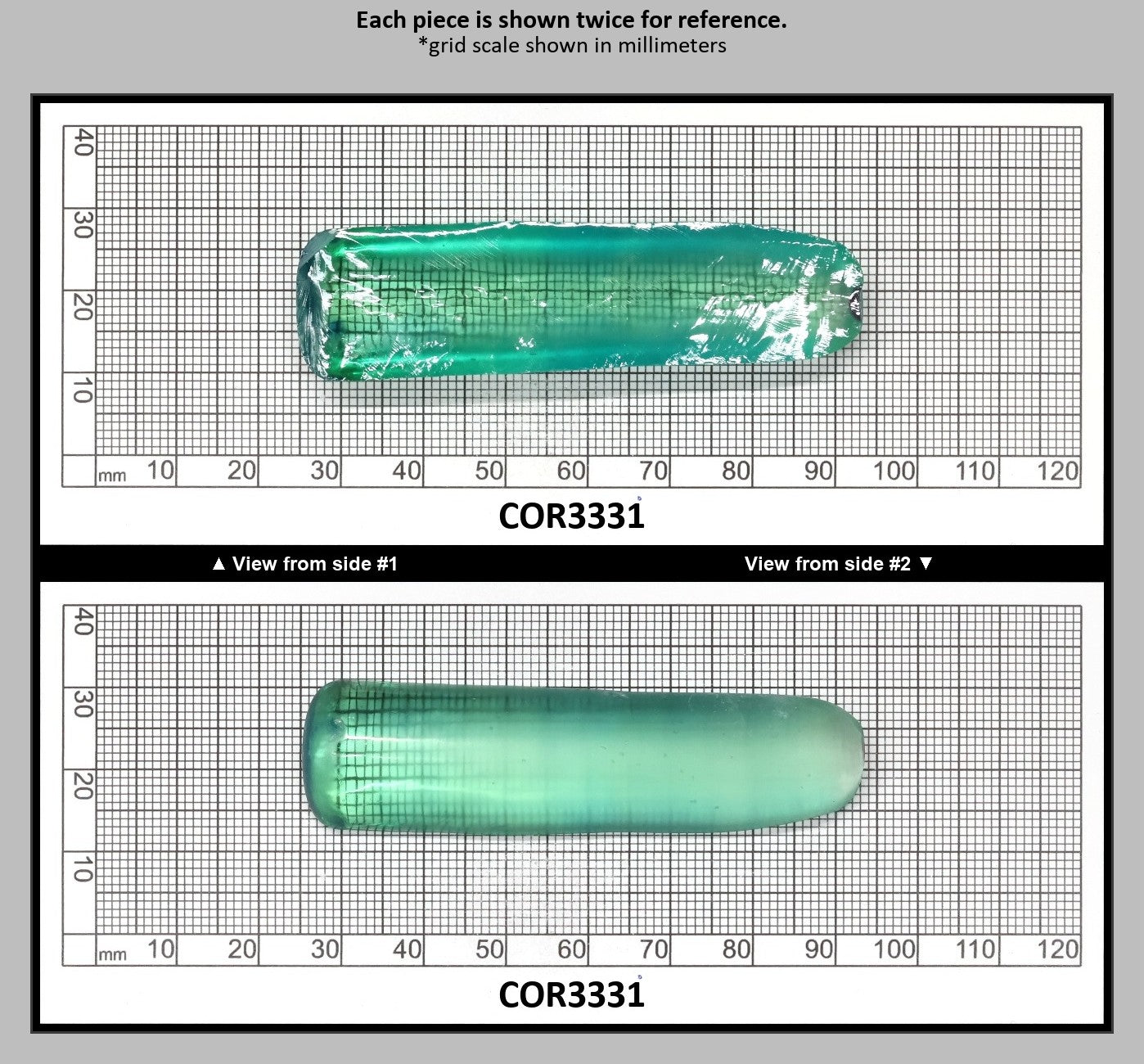 Light Paraiba Colored Lab Created Corundum Sapphire Faceting Rough for Gem Cutting - Various Sizes : COR3331