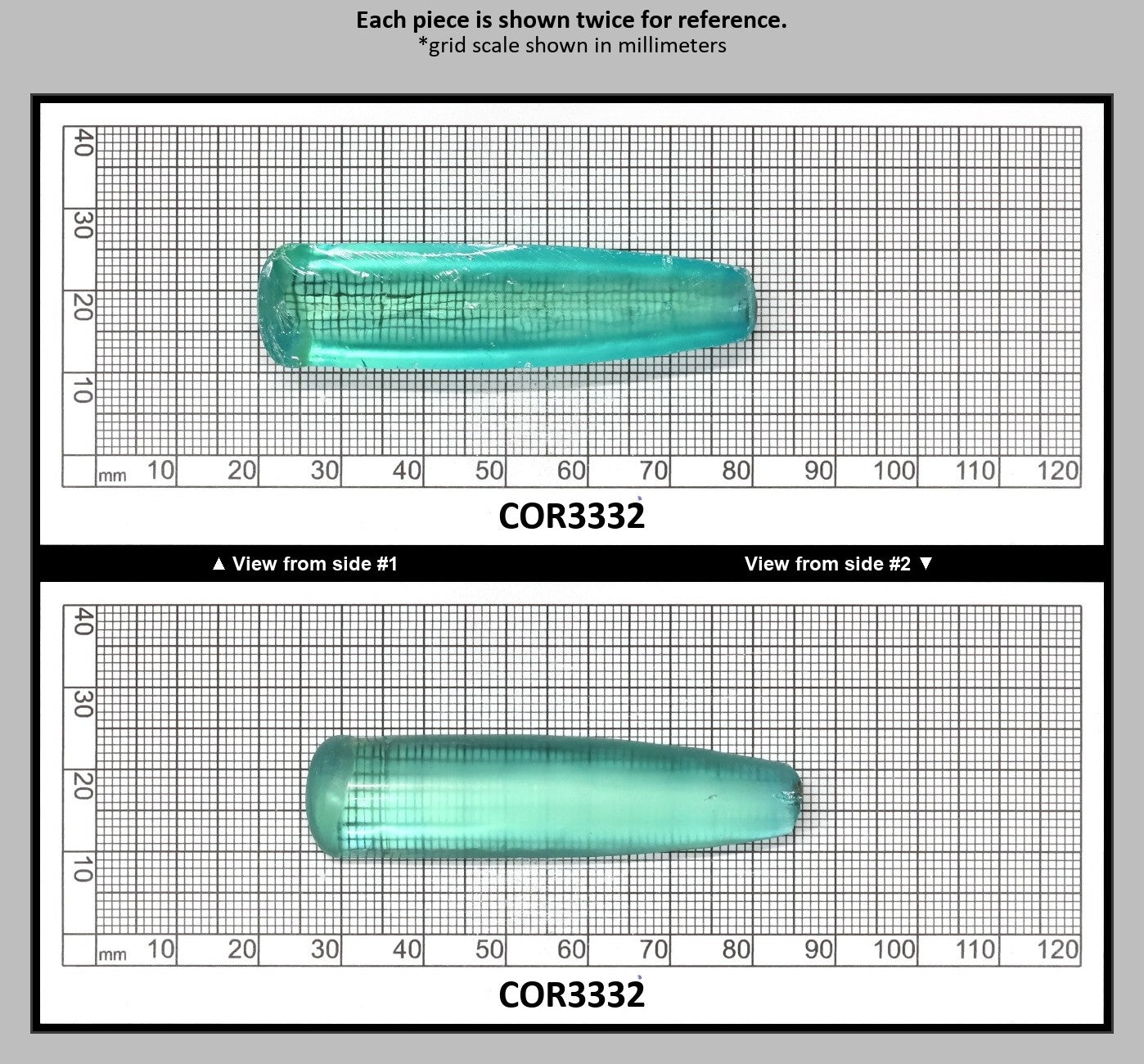 Light Paraiba Colored Lab Created Corundum Sapphire Faceting Rough for Gem Cutting - Various Sizes : COR3332