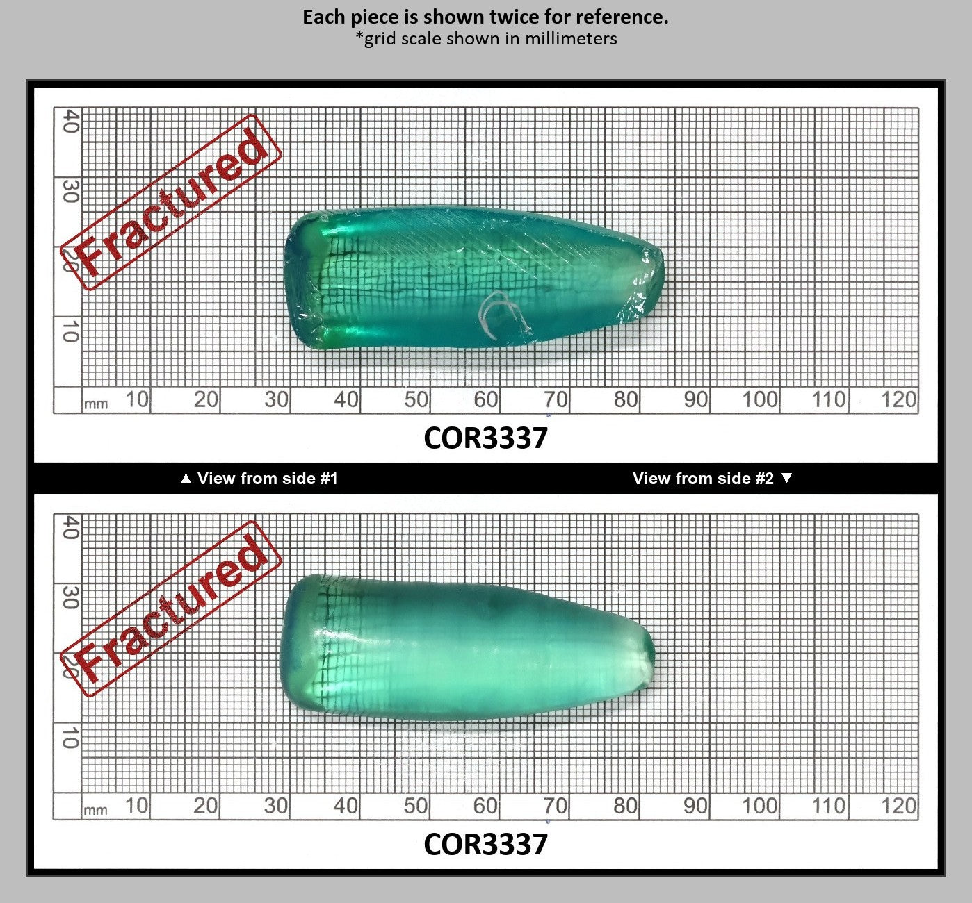 Light Paraiba Colored Lab Created Corundum Sapphire Faceting Rough for Gem Cutting - Various Sizes : COR3337