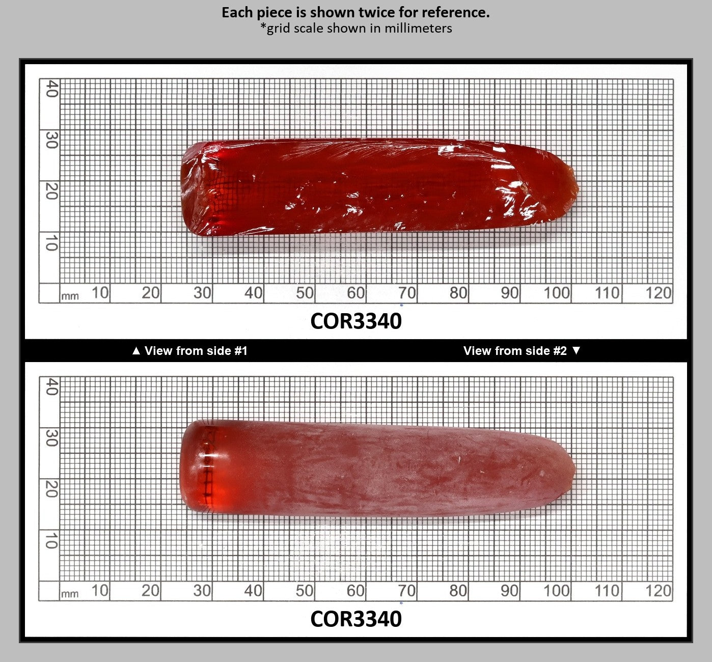 Djeva Padparadscha #55SP Lab Created Corundum Sapphire Faceting Rough for Gem Cutting - DISCONTINUED - Various Sizes - Split Boule : COR3340