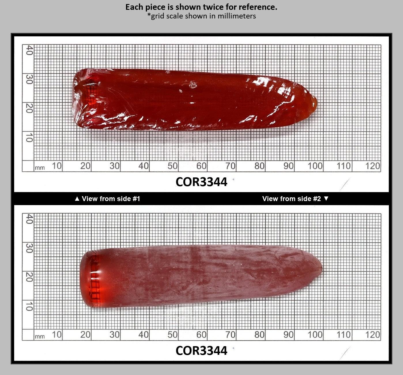 Djeva Padparadscha #55SP Lab Created Corundum Sapphire Faceting Rough for Gem Cutting - DISCONTINUED - Various Sizes - Split Boule : COR3344