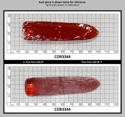 Djeva Padparadscha #55SP Lab Created Corundum Sapphire Faceting Rough for Gem Cutting - DISCONTINUED - Various Sizes - Split Boule : COR3344