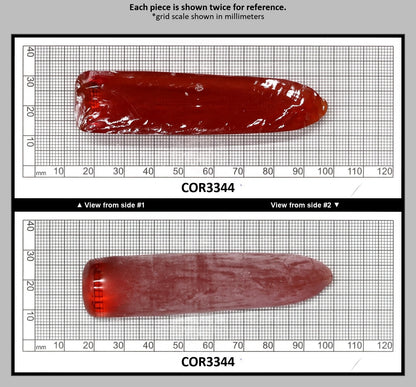 Djeva Padparadscha #55SP Lab Created Corundum Sapphire Faceting Rough for Gem Cutting - DISCONTINUED - Various Sizes - Split Boule : COR3344