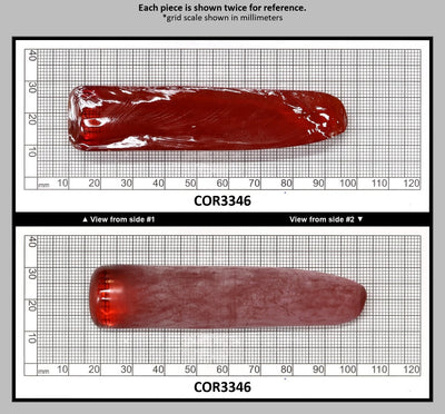 Djeva Padparadscha #55SP Lab Created Corundum Sapphire Faceting Rough for Gem Cutting - DISCONTINUED - Various Sizes - Split Boule : COR3346
