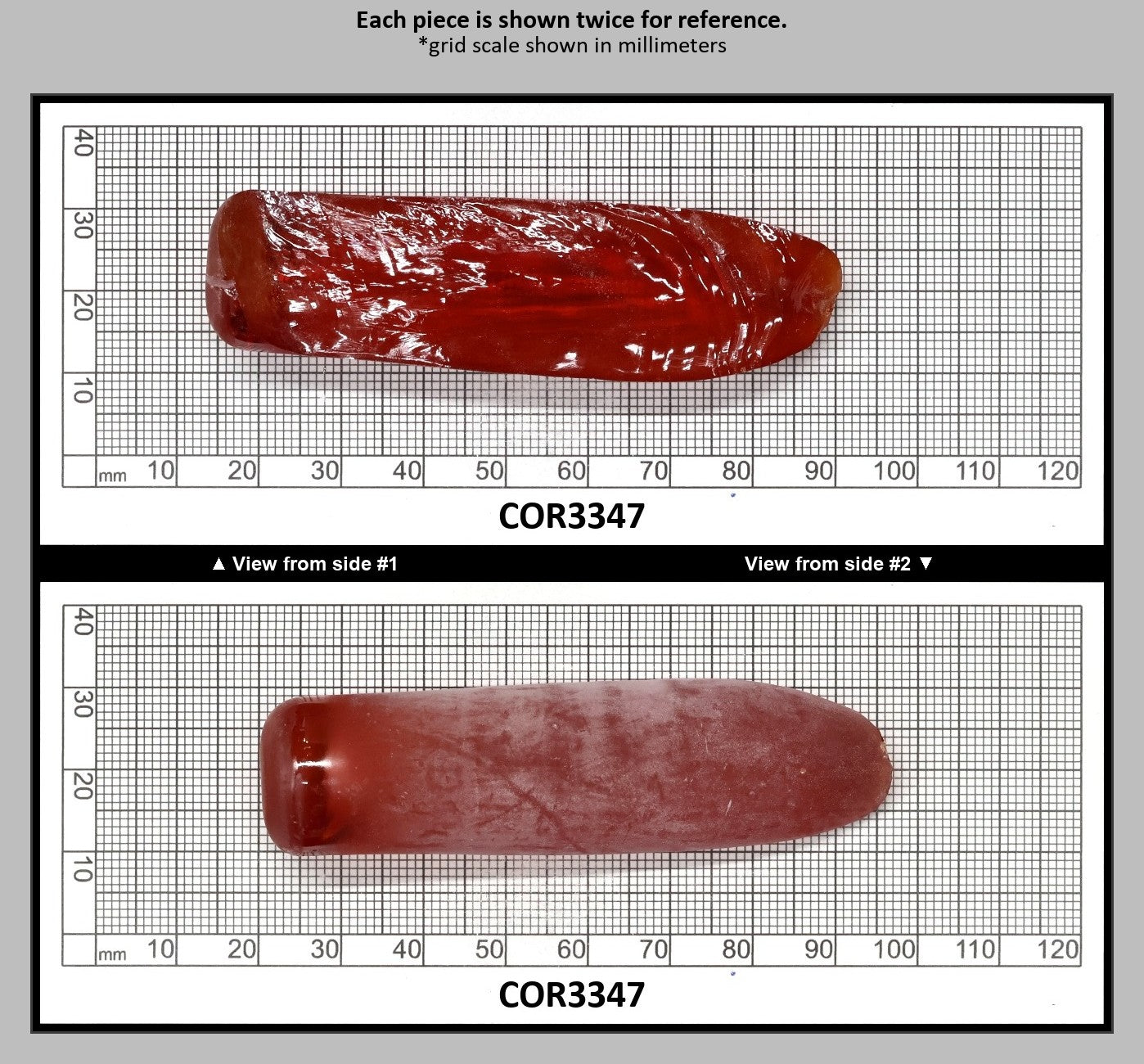 Djeva Padparadscha #55SP Lab Created Corundum Sapphire Faceting Rough for Gem Cutting - DISCONTINUED - Various Sizes - Split Boule : COR3347