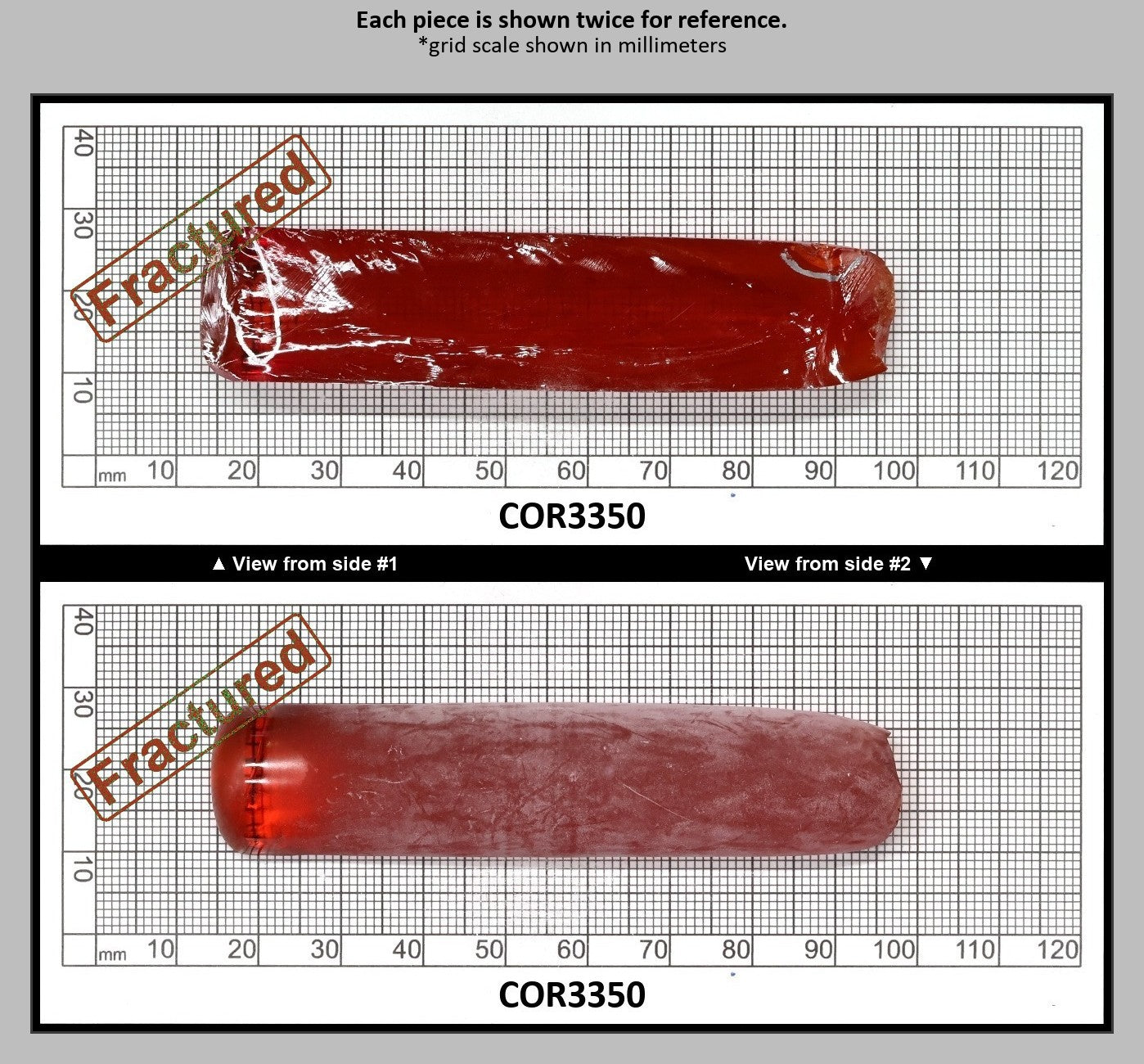 Djeva Padparadscha #55SP Lab Created Corundum Sapphire Faceting Rough for Gem Cutting - DISCONTINUED - Various Sizes - Split Boule : COR3350
