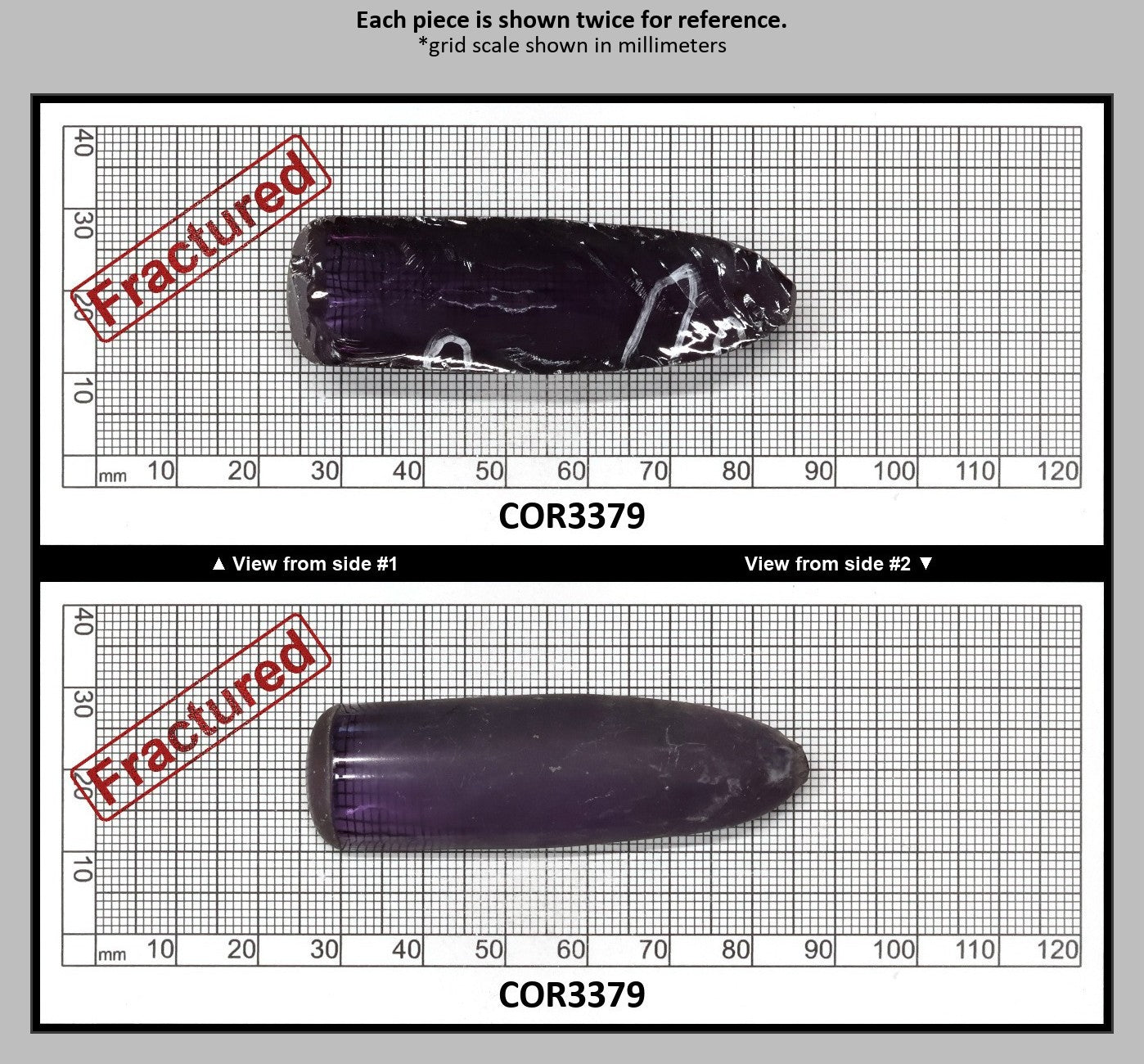 Djeva Alexandrite #45 Colored Lab Created Corundum Sapphire Faceting Rough for Gem Cutting - DISCONTINUED - Various Sizes - Split Boule : COR3379