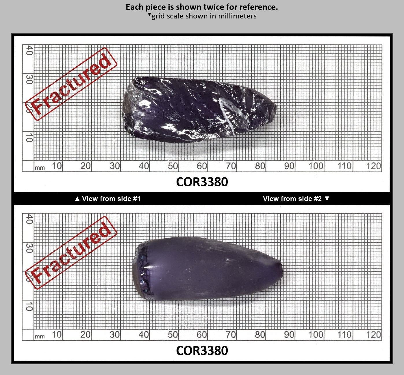 Djeva Alexandrite #45 Colored Lab Created Corundum Sapphire Faceting Rough for Gem Cutting - DISCONTINUED - Various Sizes - Split Boule : COR3380