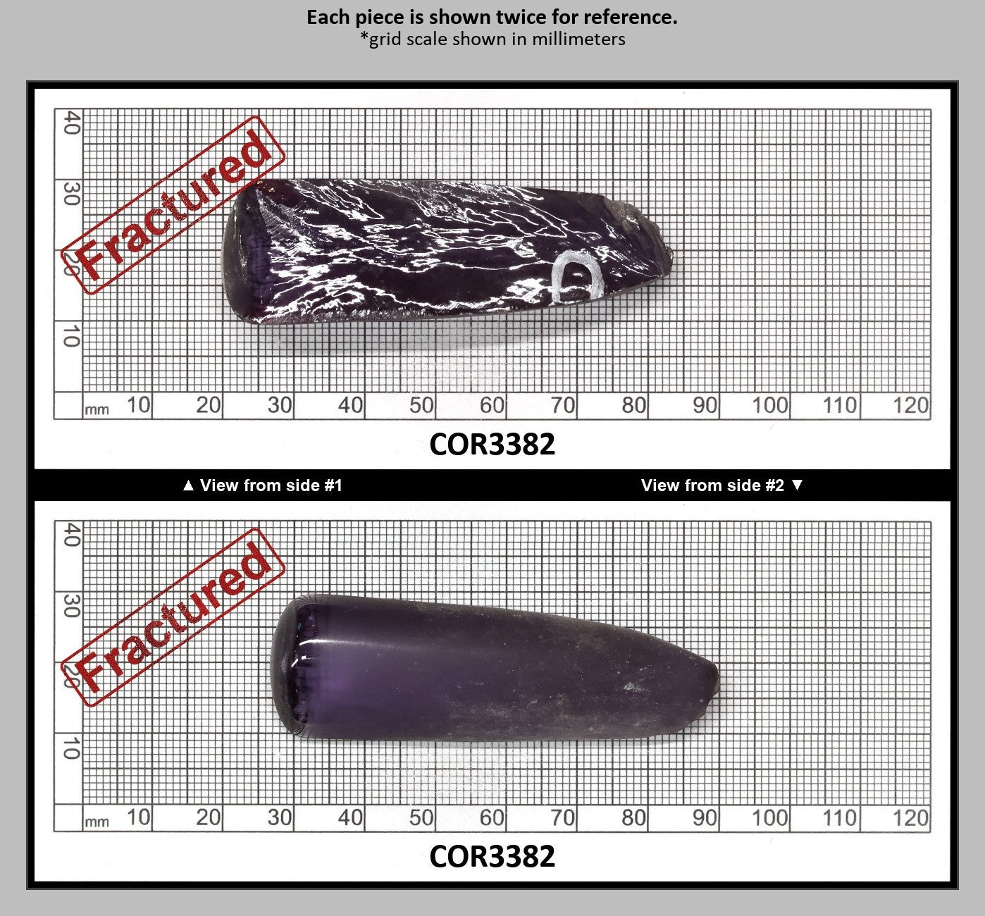 Djeva Alexandrite #45 Colored Lab Created Corundum Sapphire Faceting Rough for Gem Cutting - DISCONTINUED - Various Sizes - Split Boule : COR3382