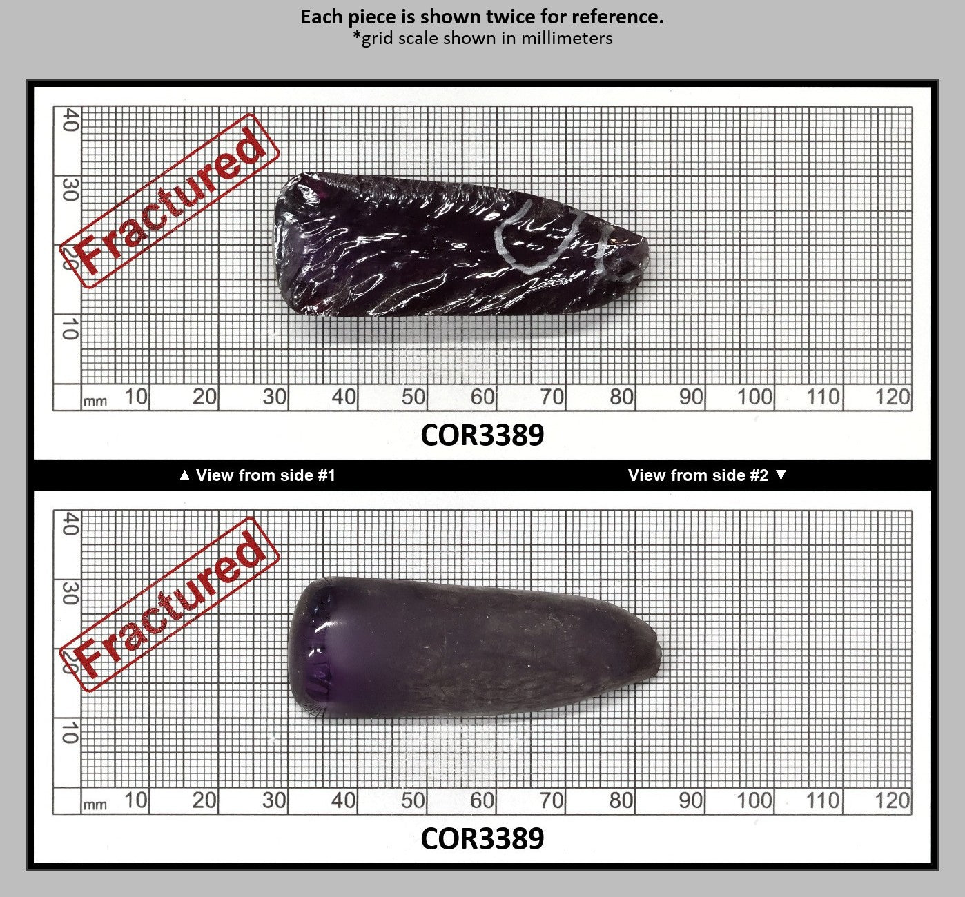 Djeva Alexandrite #45 Colored Lab Created Corundum Sapphire Faceting Rough for Gem Cutting - DISCONTINUED - Various Sizes - Split Boule : COR3389