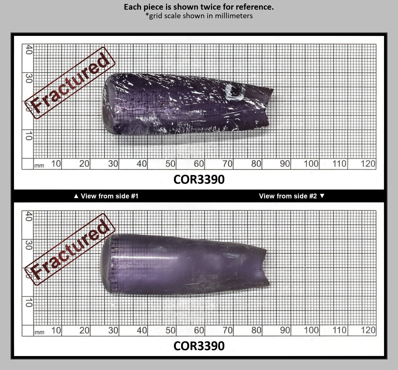 Djeva Alexandrite #45 Colored Lab Created Corundum Sapphire Faceting Rough for Gem Cutting - DISCONTINUED - Various Sizes - Split Boule : COR3390